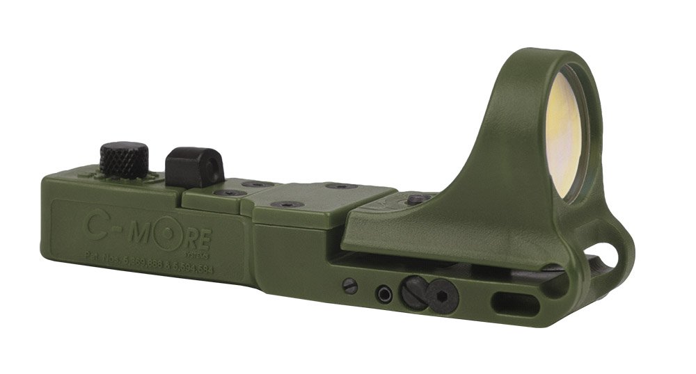 C-MORE Systems SlideRide Red Dot Sight with Click Switch - Precision Optics for Pistols & Rifles - Ideal for Shooting Range, Hunting & Tactical Training
