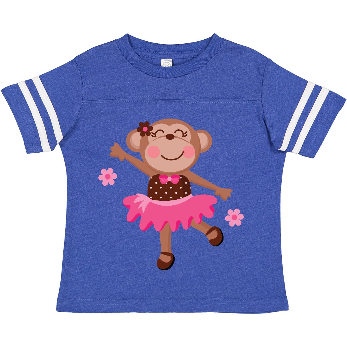 Ballerina Dance Monkey Toddler T-Shirt | Cute Kids Graphic Tee | Soft Cotton Toddler Shirt for Girls | Perfect for Dance Class & Playdates
