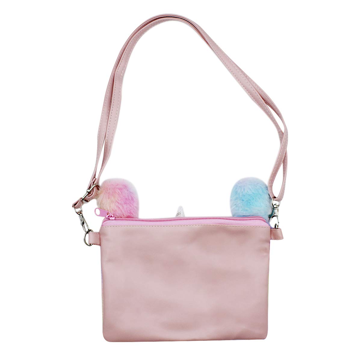 **MINGSEECESS Kids Wallet for Girls - Fluffy Crossbody Purse, Cute Fuzzy Tie-Dye Shoulder Bag with Zipper, Coin Purse for School, Travel & Daily Use**