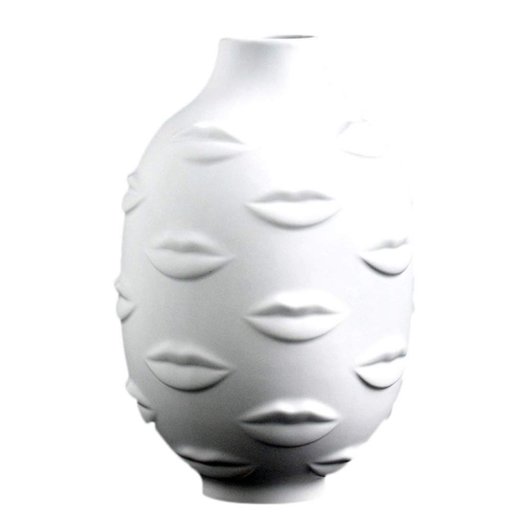 Handmade White Ceramic Pottery Vase for Potted Plants - Elegant Garden Decoration & Home Office Décor | Perfect for Succulents, Flowers & Indoor Plants