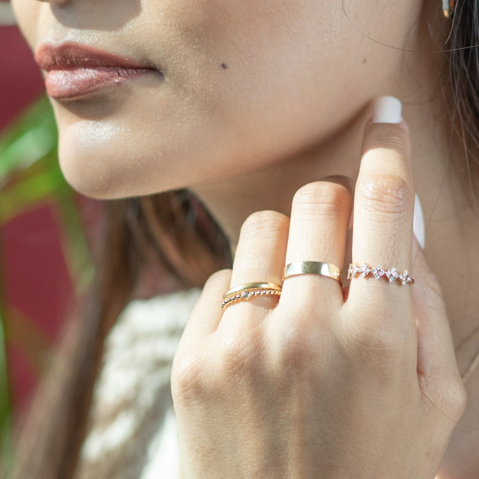 14K Solid Yellow Gold Beaded Sapphire Bezel Ring for Women - Elegant Jewelry Gift for Anniversary, Birthday & Special Occasions