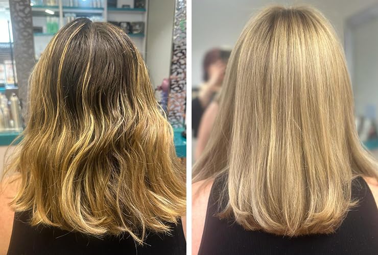 Brazilian Keratin Hair Treatment Gel with Collagen & Argan Oil for Blonde & Thin Hair - 32oz (948ml) | Long-Lasting Smoothing & Shine Formula (Up to 4 Months) | Perfect for Damaged Hair Repair & Daily Styling