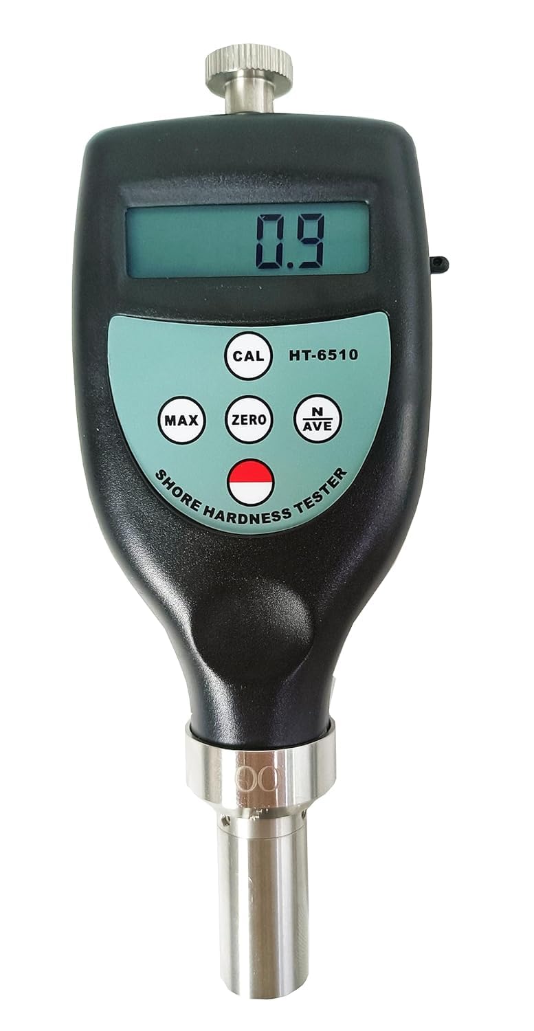 Shore OO Durometer Hardness Tester - Soft Elastic Material Gauge for Foam, Rubber & Gel Measurement | Perfect for Quality Control in Manufacturing, Laboratories & Industrial Applications