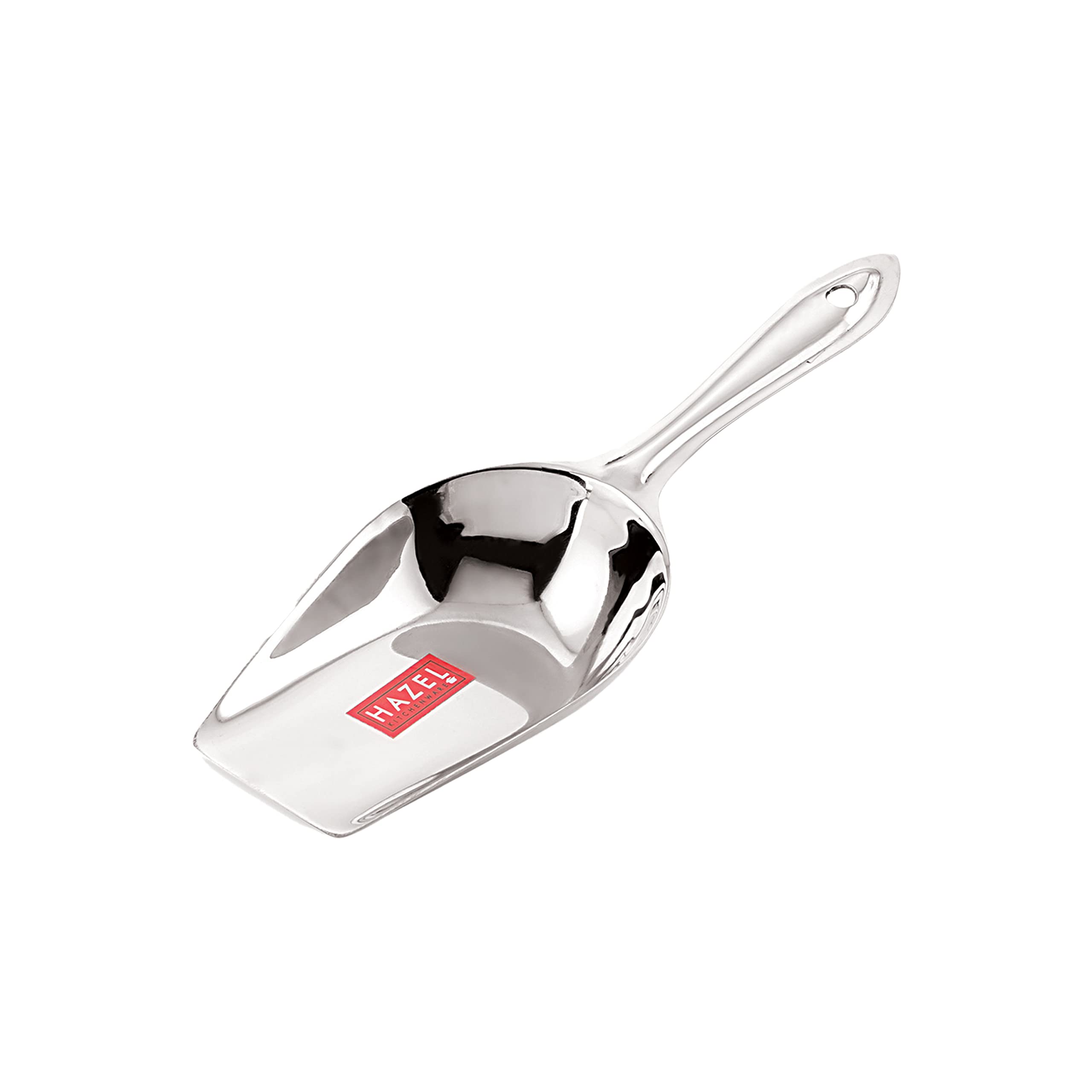 Premium Stainless Steel Scoop Spoon for Flour, Grain, Candy & Spices - Heavy Duty Kitchen & Grocery Store Accessory - Medium Size, Silver - Ideal for Baking, Cooking & Bulk Food Dispensing