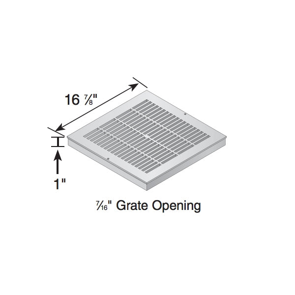 18 Sq Grate Gray - Heavy Duty NDS 1810 Drainage Grate for Stormwater Management, Landscaping & Commercial Use