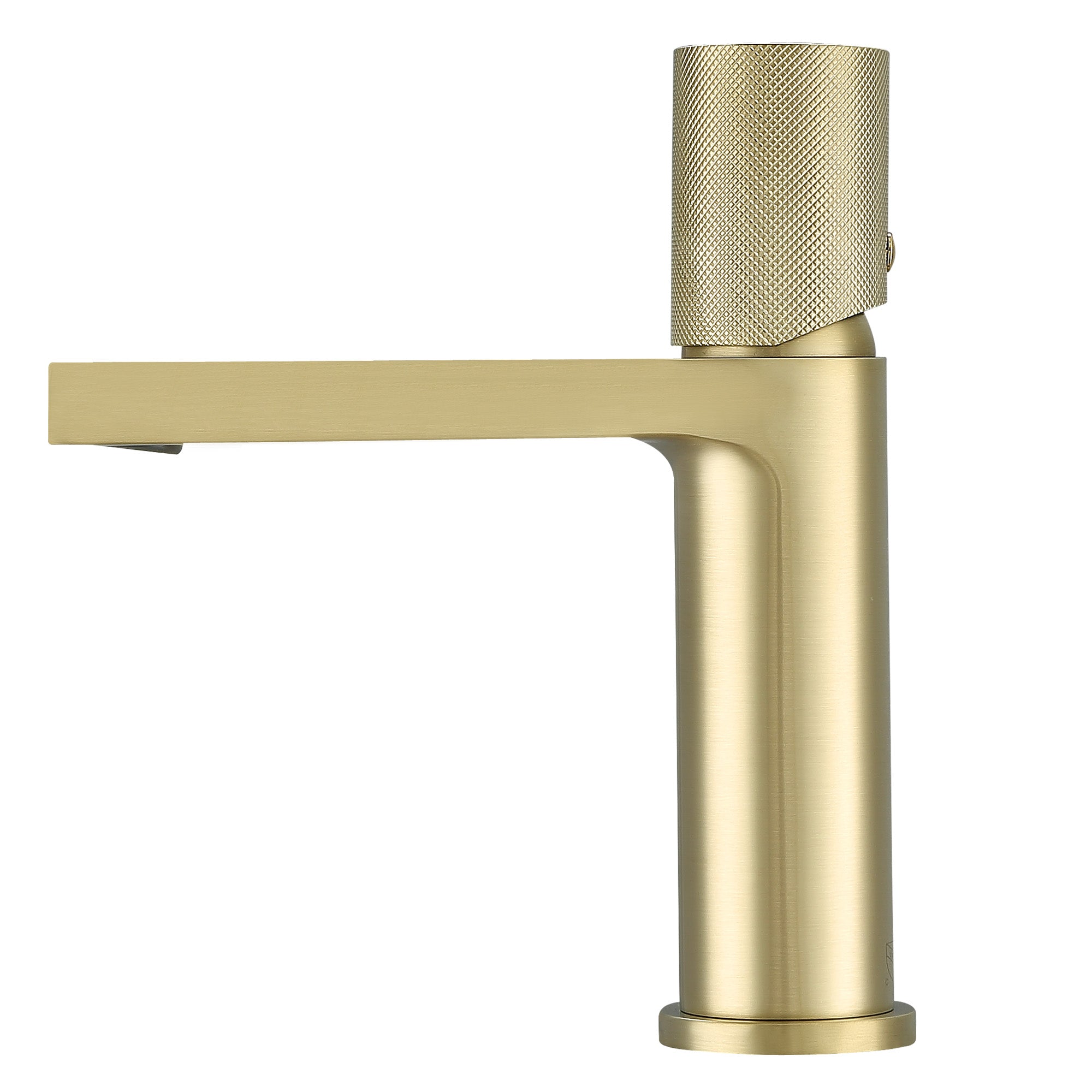 Ancona Isla Single Handle Brushed Champagne Gold Bathroom Faucet - Modern Water-Saving Design for Sink, Vanity & Powder Room