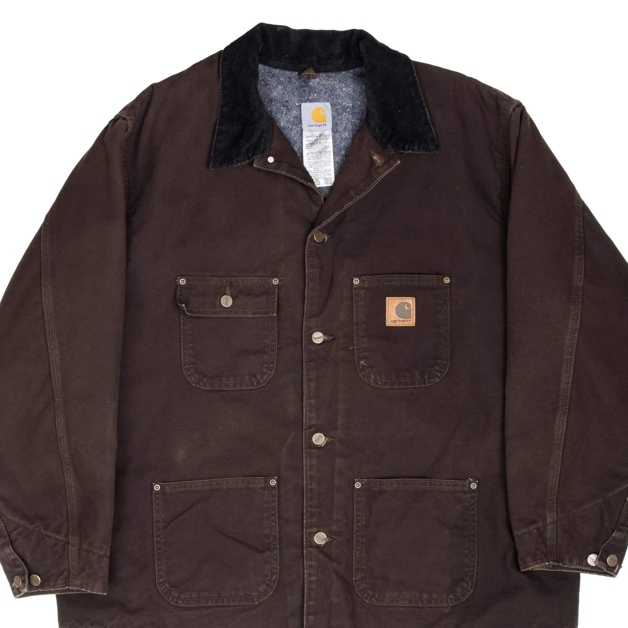 Vintage Carhartt Michigan Blanket Lined Dark Brown Jacket C02DKB 2007 Size 2XL - Durable Workwear for Outdoor Activities, Hunting & Winter Warmth