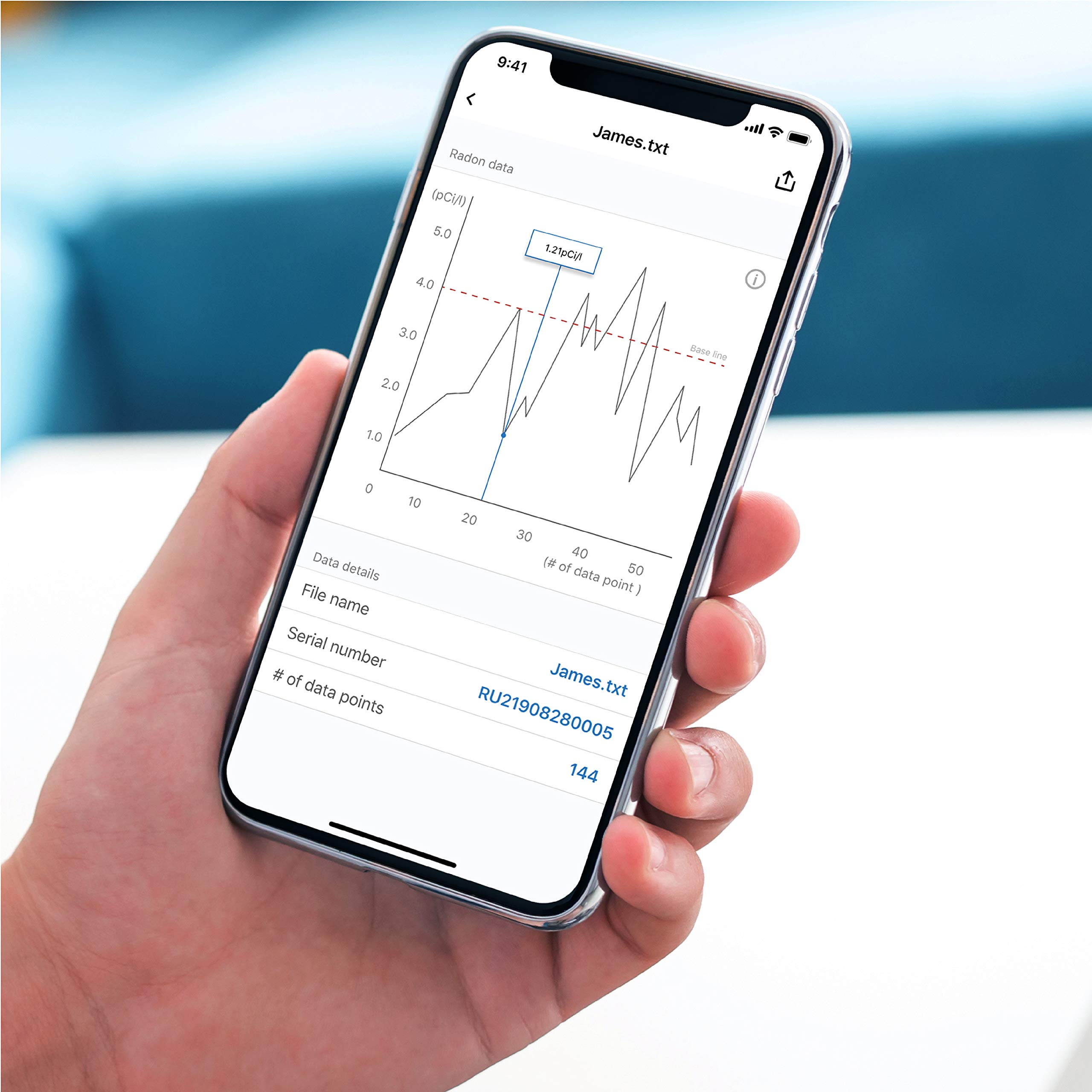 Ecosense RD200 RadonEye - Fast & Accurate Home Radon Detector with Real-Time Monitoring, OLED Display & Bluetooth App | Ideal for Basement, Office & Indoor Air Quality Testing