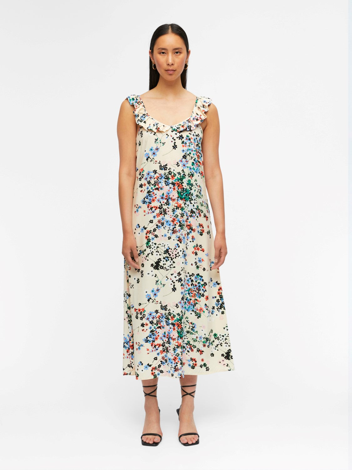 Elegant Gira Print Long Maxi Dress for Women - Flowy Boho Summer Dress with Pockets - Perfect for Beach, Vacation, and Casual Outings
