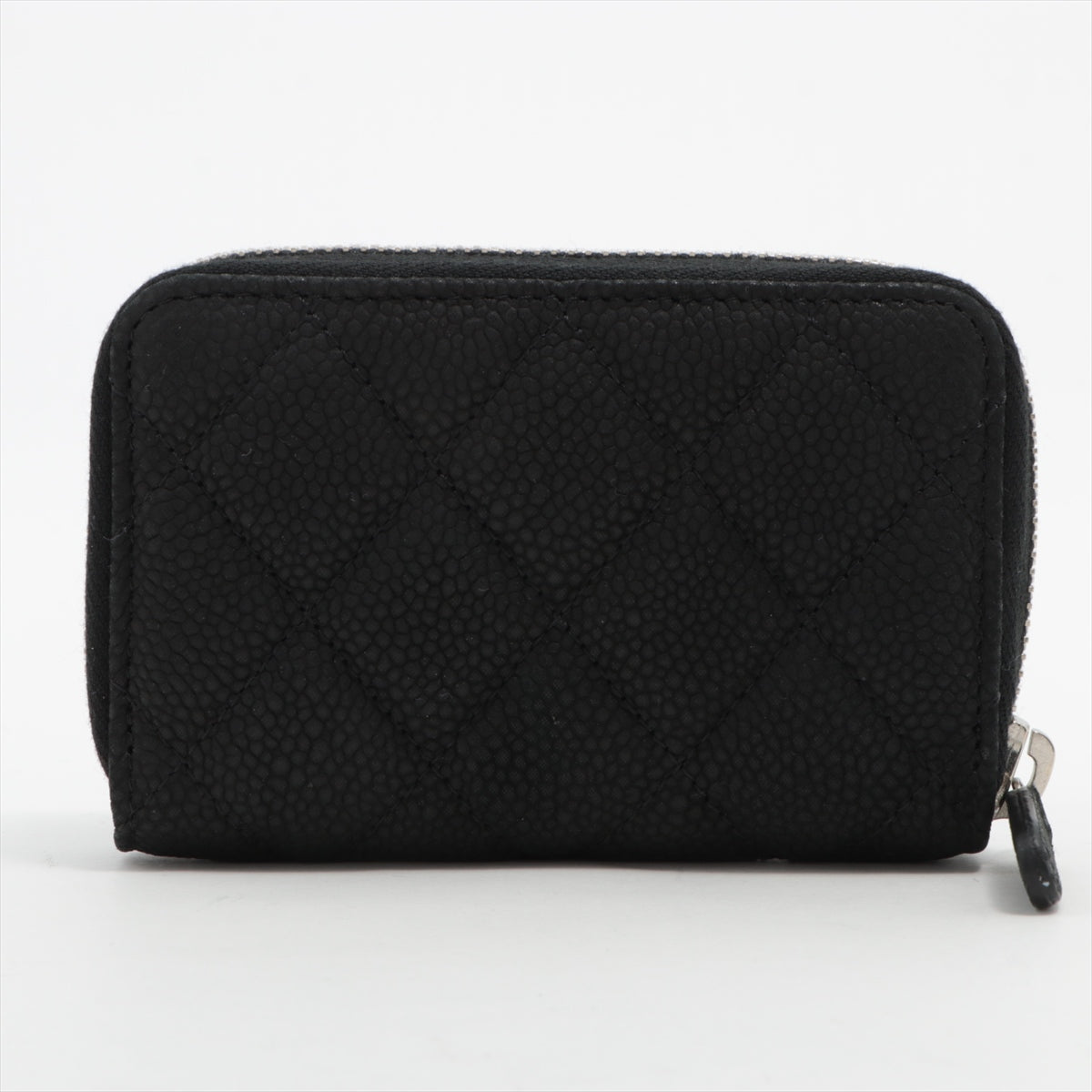 Chanel Nuback Caviar Coin Case Wallet - Black Leather Small Card Holder for Women - Perfect for Everyday Use, Travel & Gift Giving