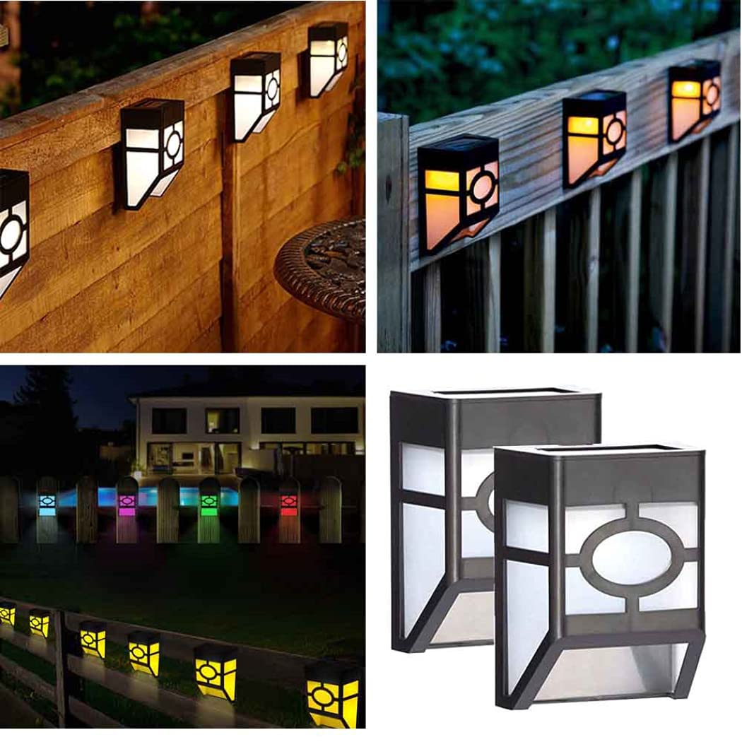 Solar Deck Lights Outdoor - Waterproof LED Solar Fence & Step Lights for Stairs, Yard, Patio - 4 Pack - Perfect for Pathway, Garden, and Landscape Lighting
