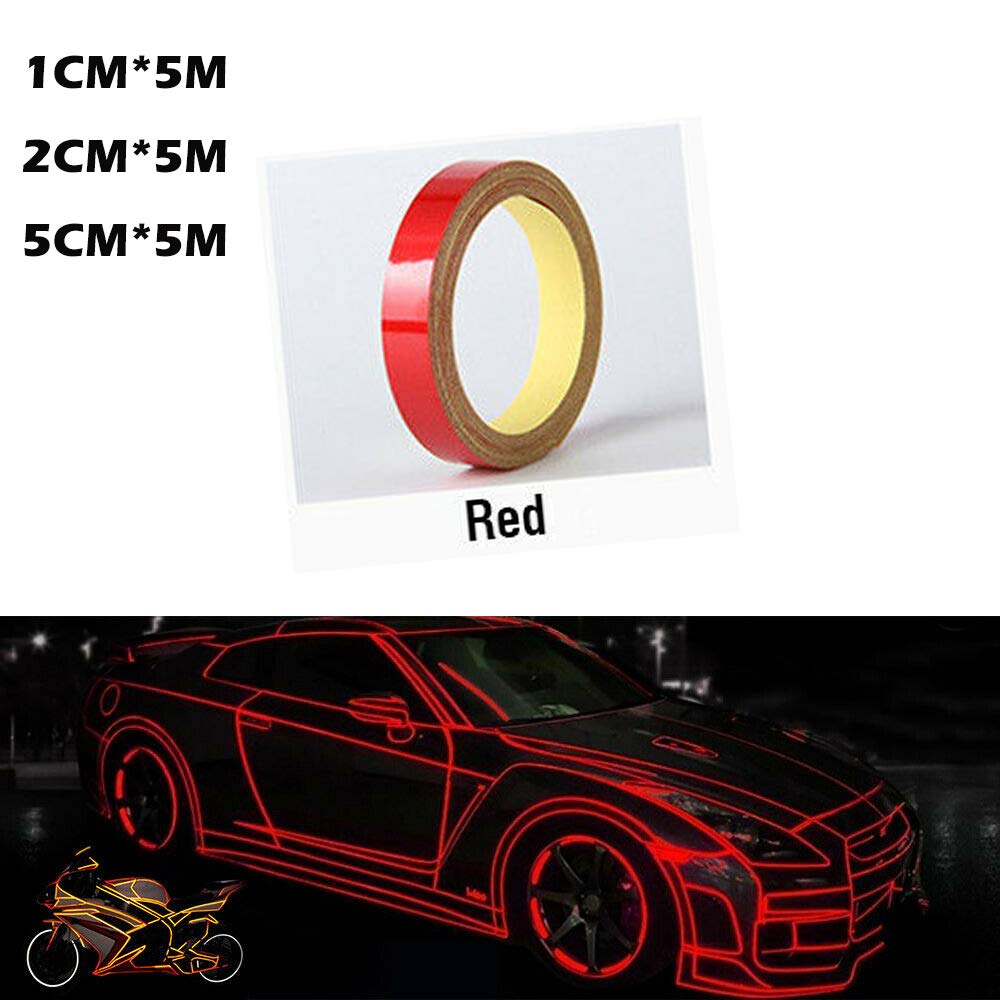 MACHSWON Reflective Tape for Cars & Motorcycles - Self-Adhesive Waterproof Night Safety Stripes, Decorative Stickers for Vehicle Body & Bike Customization - Perfect for Night Driving, Road Safety & Automotive Styling