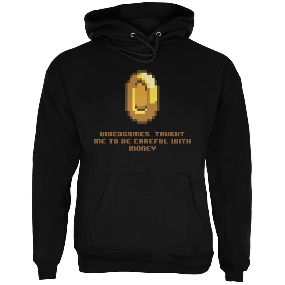 Old Glory Video Games Hoodie - Black Adult Small - Budget-Friendly Gaming Apparel for Casual Wear & Lounge Comfort