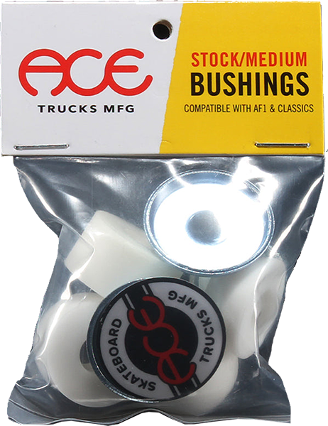 Ace Std/Stock Bushings Kit 91a/86a White 2-Pair – High-Performance Skateboard Bushings for Smooth Turns and Stability – Perfect for Cruising, Downhill, and Street Skating