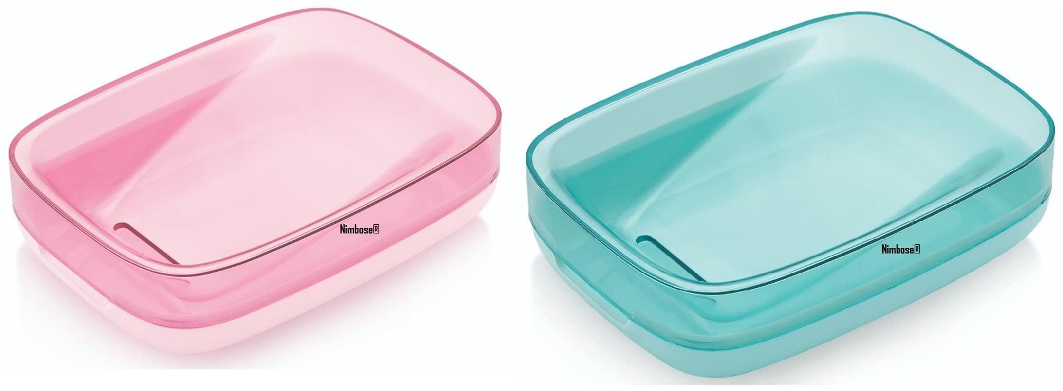 Nimbose® Plastic Travel Soap Box - Stylish Bathroom Soap Holder Case for Shower, Gym & Camping (2-Pack, Random Colors) - Portable Soap Container for Home & Travel Accessories