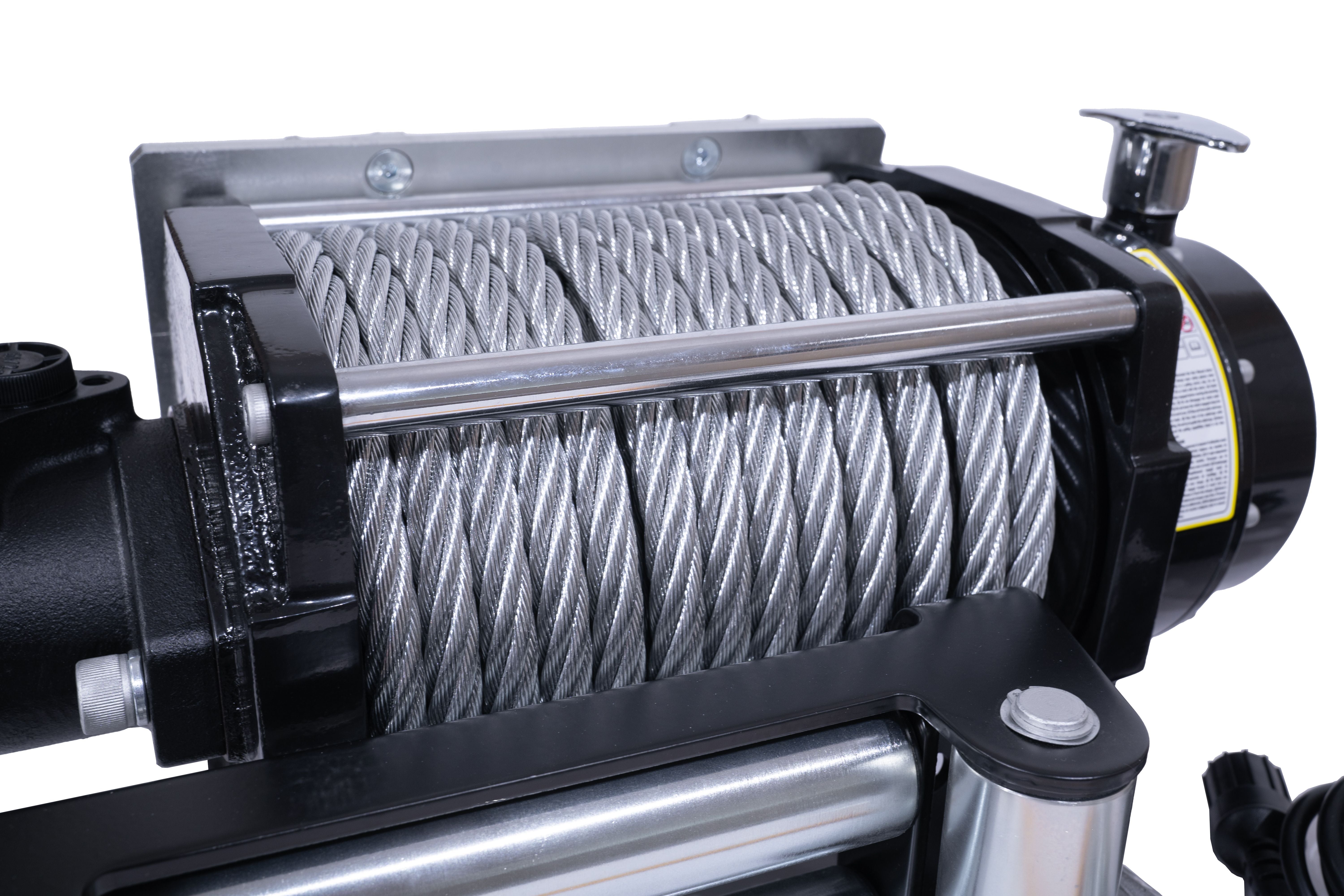 DK2 20000NH 20,000 lbs Heavy Duty Hydraulic Winch with Steel Cable - Off-Road Recovery, Towing, Construction & Industrial Use