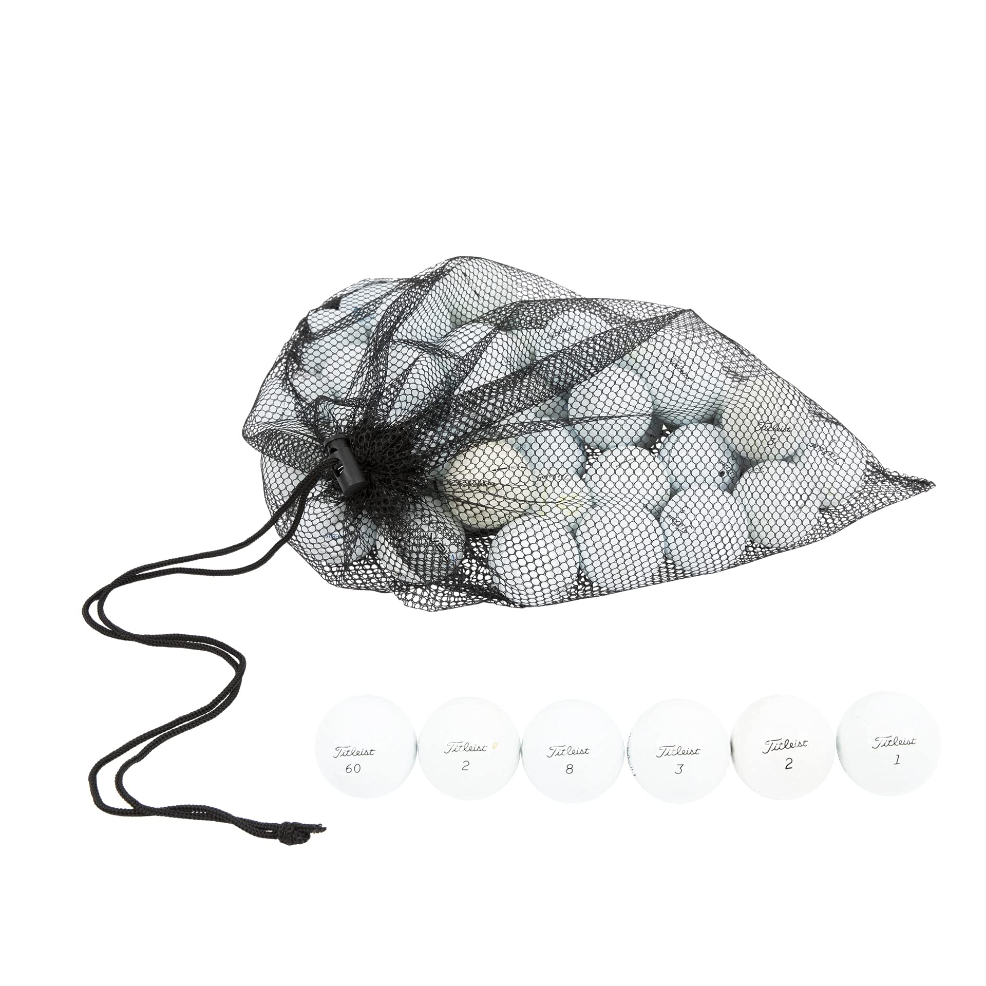 Premium Recycled Golf Balls 48 Pack - Near Mint Titleist Pro V1 Used Golf Balls Bulk Mix with Mesh Carrying Bag | Eco-Friendly & Budget-Friendly Golf Accessories for Driving Range, Practice & Casual Play