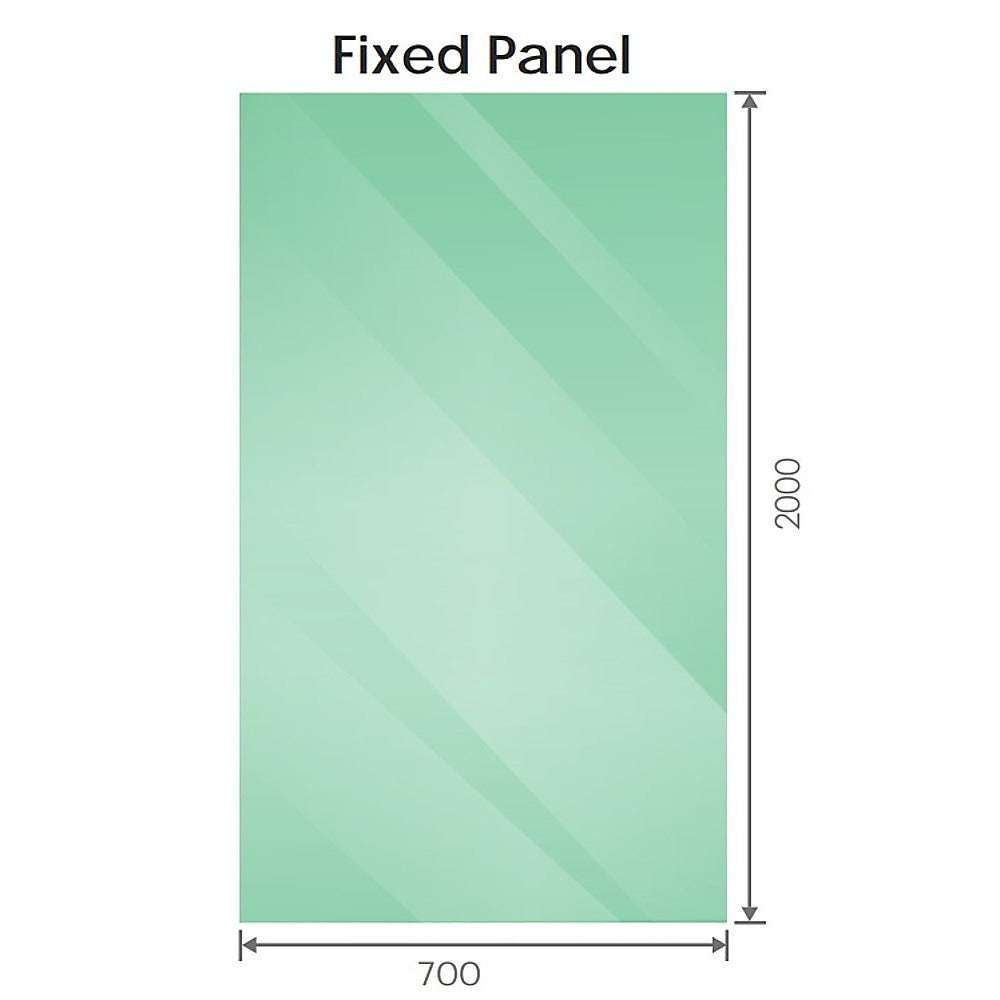 120x70cm Frameless Corner Shower Screen with White Channel & Stainless Steel Hinges, Round Knob Handle - Perfect for Modern Bathroom Renovation and Space-Saving Design