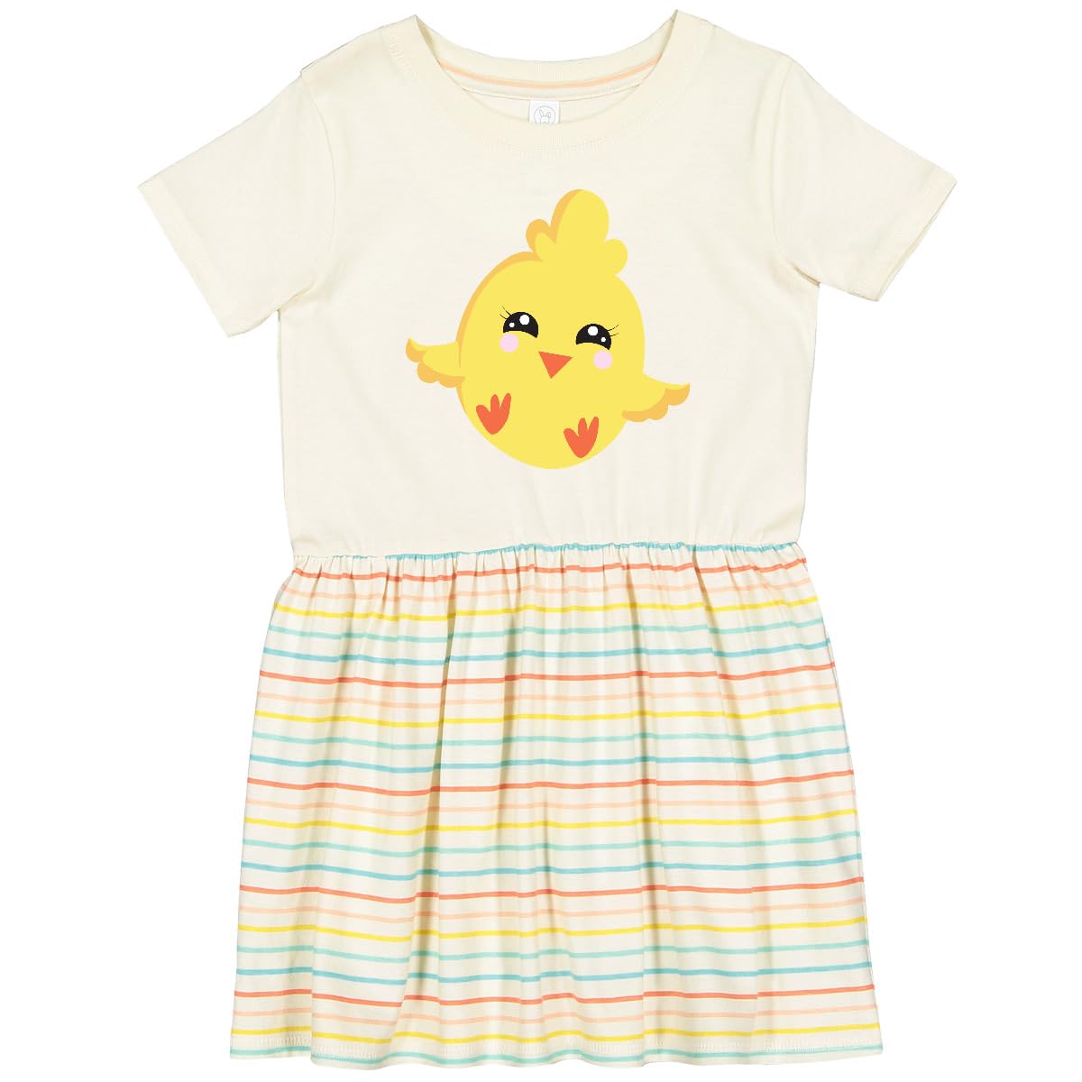 Inktastic Cute Chicken Print Toddler Dress - Adorable Baby Chick Design for Girls & Boys - Perfect for Playdates, Parties & Everyday Wear