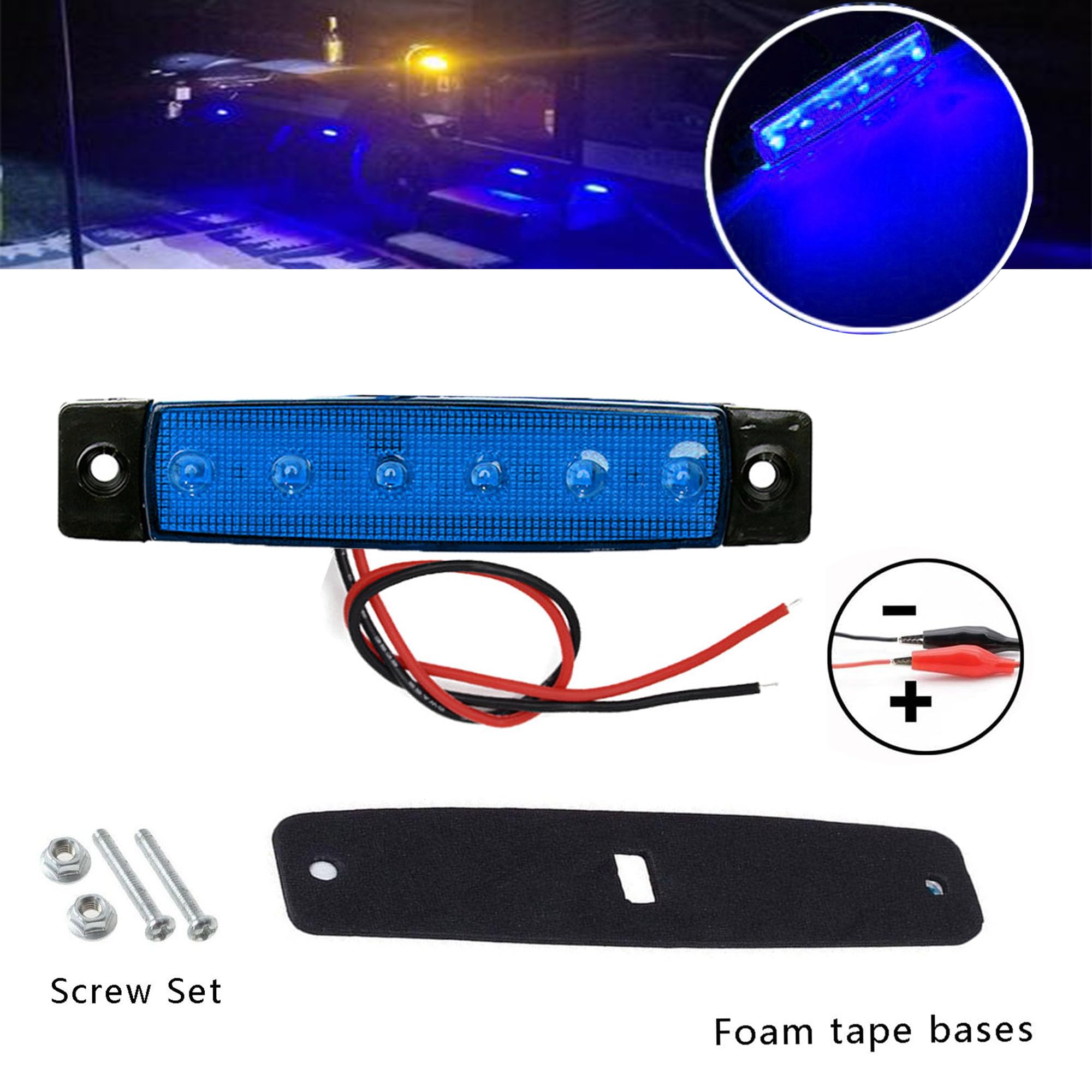 12V Blue Waterproof Marine Boat Lights - 10Pcs LED Navigation Lights for Deck, Transom, Cockpit, Bow & Stern - Perfect for Kayaks, Yachts, Fishing Boats, Pontoons & Sailboats - Ideal for Night Fishing, Cruising & Water Safety