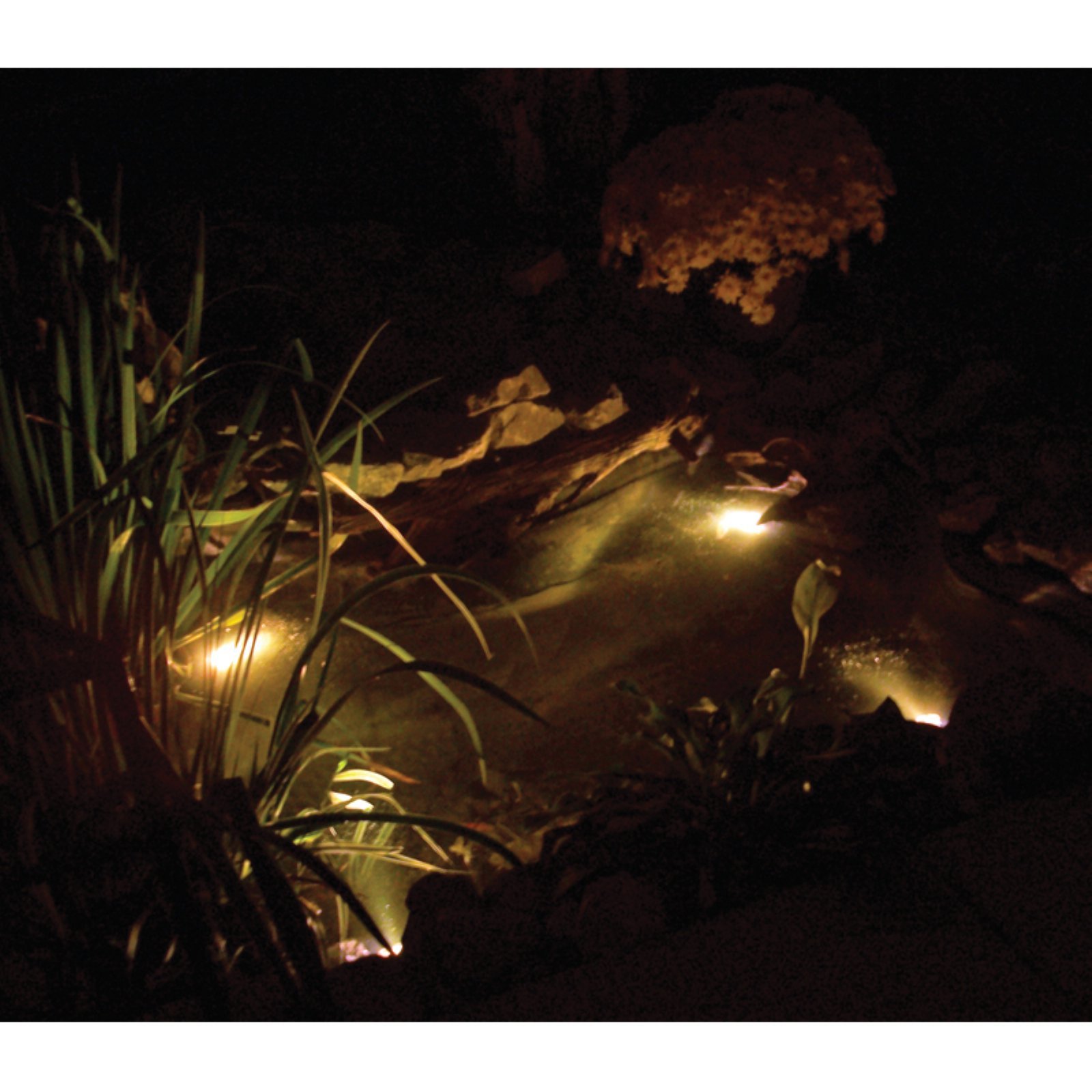 Koolscapes 4-Piece LED Pond Lights - Waterproof Submersible Outdoor Lighting for Garden, Fountain & Backyard Decor (Perfect for Landscaping & Nighttime Ambience)