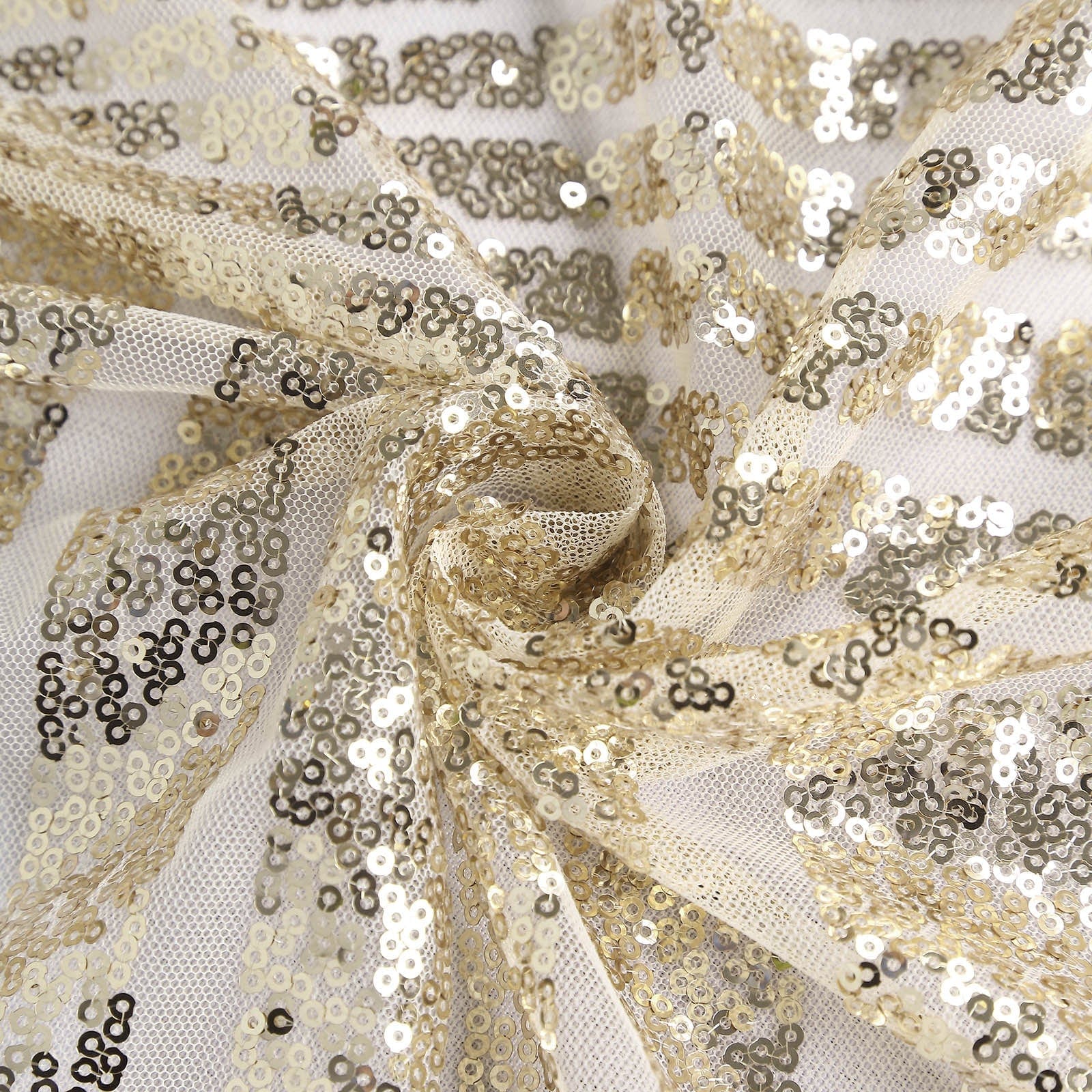 90x132 Inch Sparkling Sequin Geometric Tulle Tablecloth - Elegant Rectangular Wedding, Party, and Banquet Decor