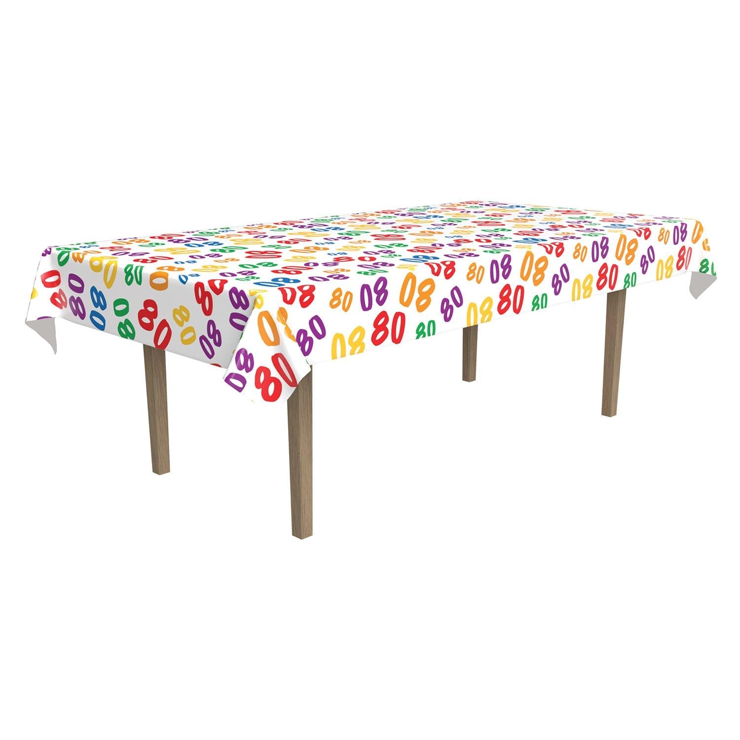 12 Pack Beistle 80th Birthday Party Table Covers - Premium Decorations for Milestone Celebrations, Family Gatherings & Retirement Parties