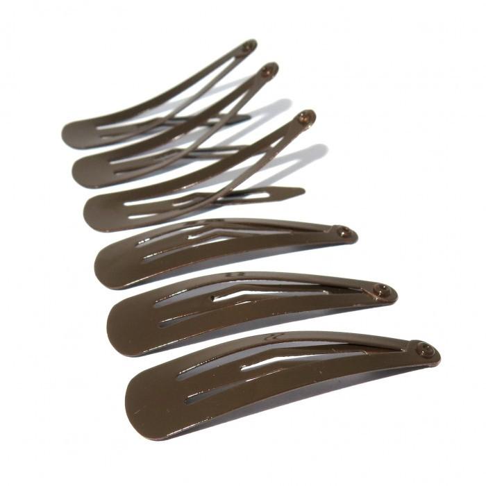 Where on Earth Snap Clips Brown - Secure Hair Accessories for Women & Girls - Perfect for School, Work, Sports and Everyday Use