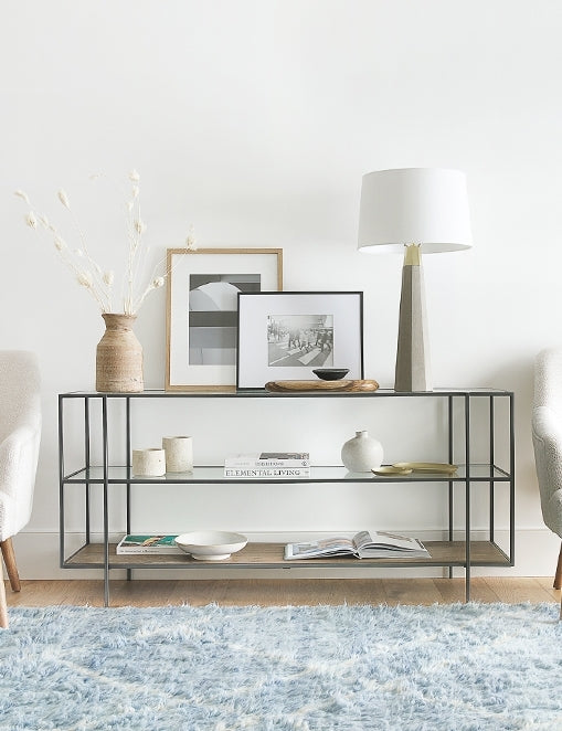Modern Asher Console Table - Entryway Sofa Table with Storage Shelf - Perfect for Hallway, Living Room & Bedroom Decor