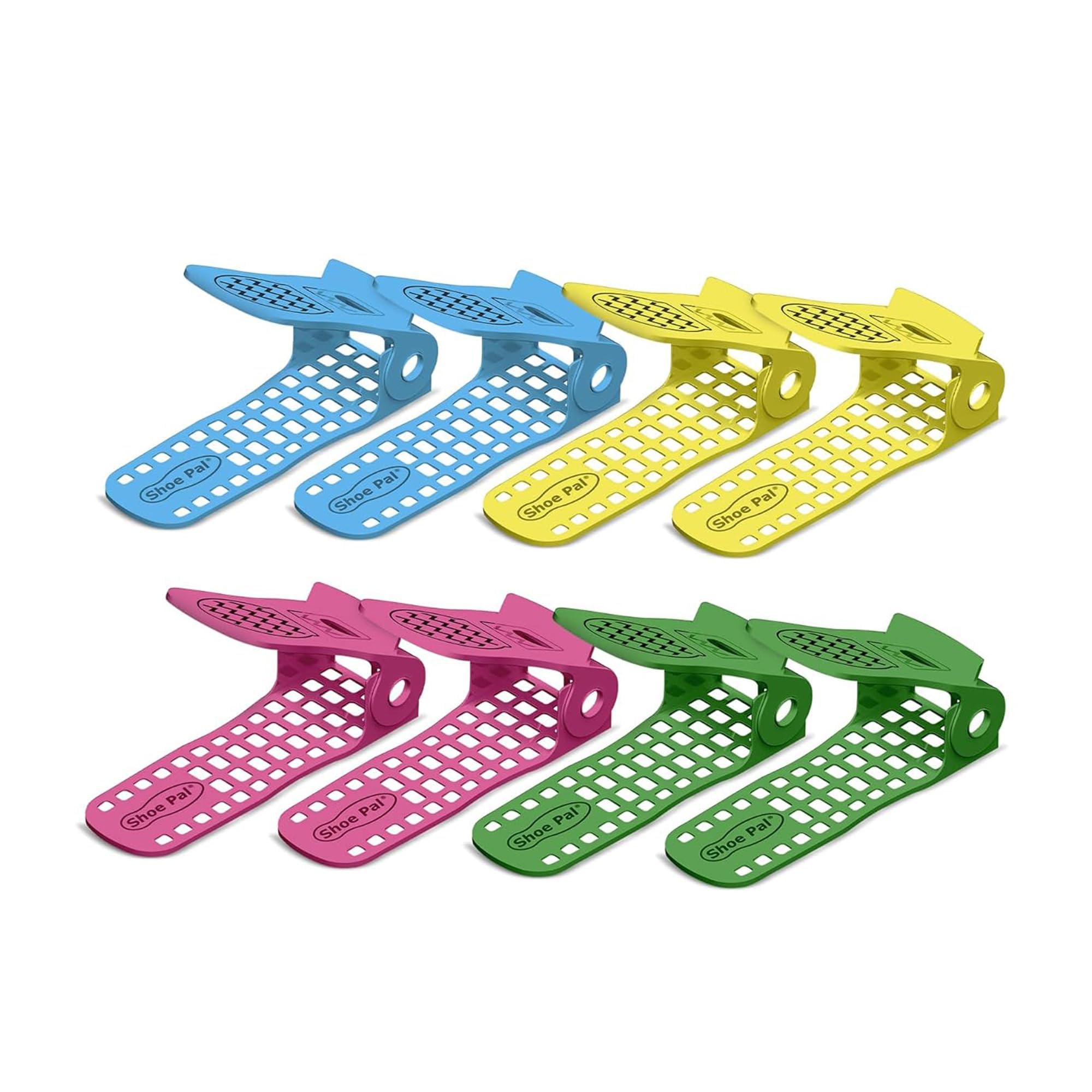 24-Pack Shoe Stackers & Organizers - Adjustable 4-Level Shoe Storage for Closet, Space-Saving Shoe Holders (Multicolor) - Perfect for Organizing Sneakers, Boots & Heels in Small Spaces