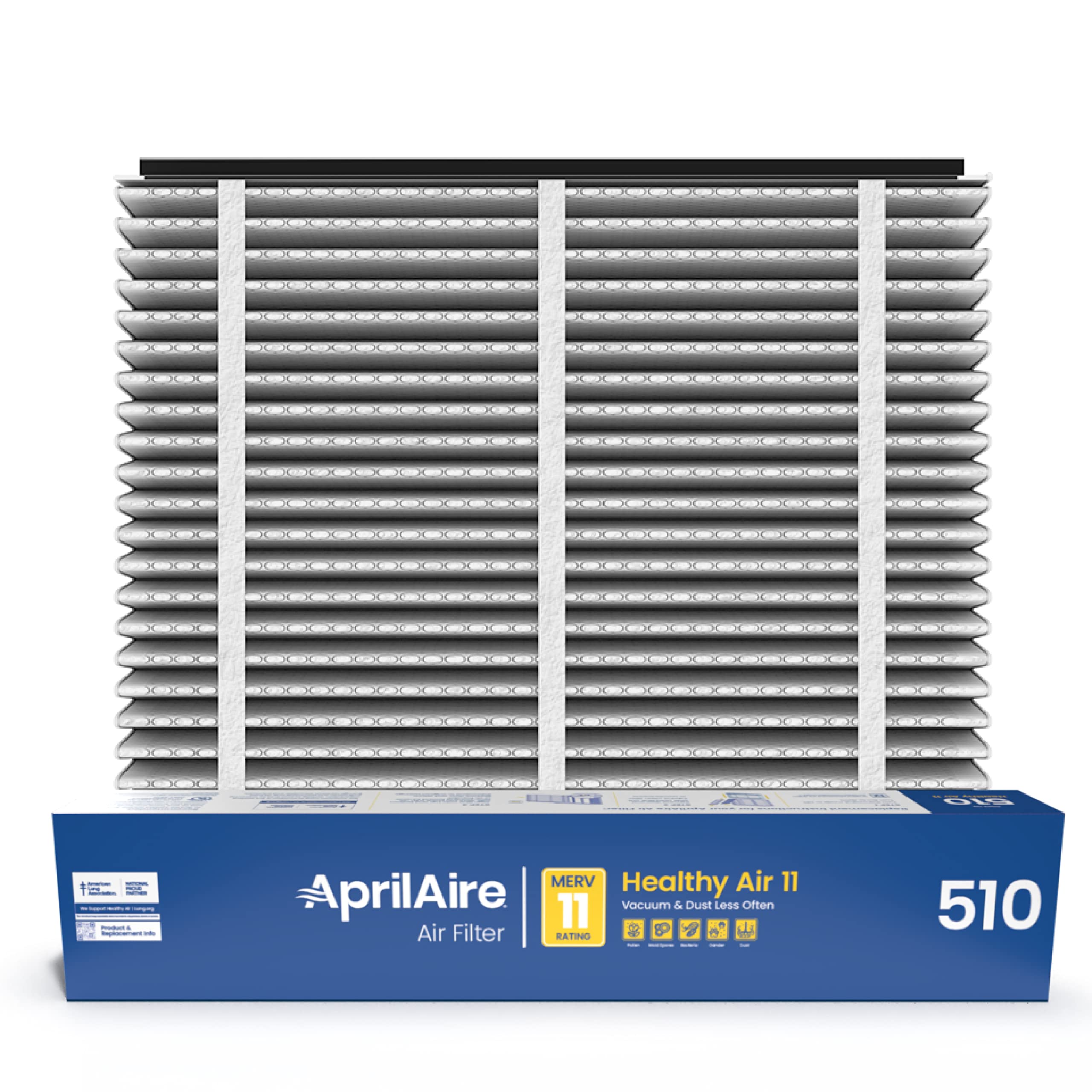 AprilAire 510 Replacement Air Filter - MERV 11, 31x28x4, Pack of 2 | Compatible with AprilAire Whole House Air Purifiers | Traps Dust, Pollen & Allergens | Perfect for Homes with Pets, Allergies or High Dust Areas