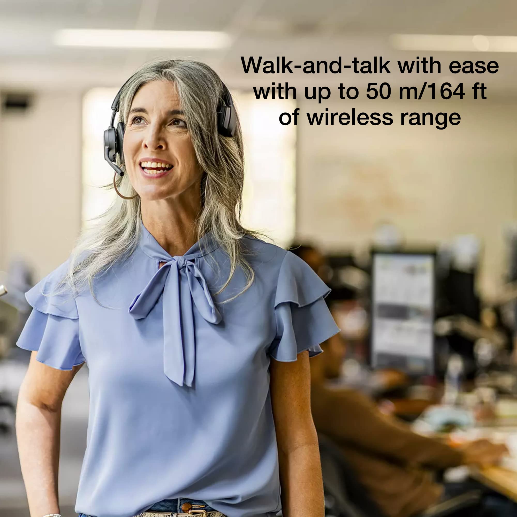 Poly Voyager 4310 UC Wireless Bluetooth Mono Headset with USB-A Adapter - Compatible with Teams, Zoom, RingCentral, Vonage | PC/Mac & Deskphone Use | Includes Global Teck Microfiber Cleaning Cloth | Perfect for Remote Work, Call Centers & Office Communications