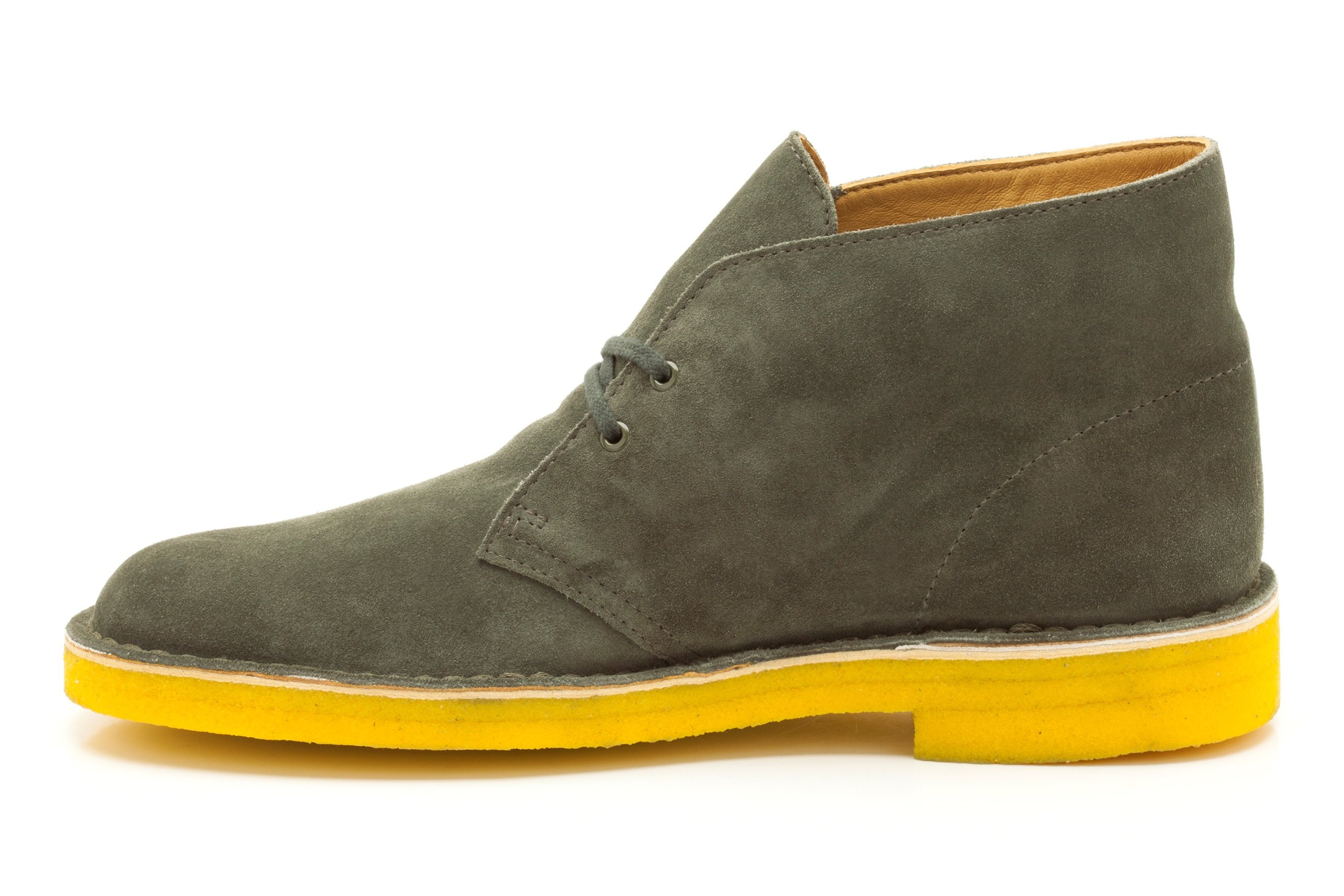 Clarks Men's Desert Boots in Khaki Suede - Comfortable Casual Shoes for Everyday Wear & Outdoor Activities
