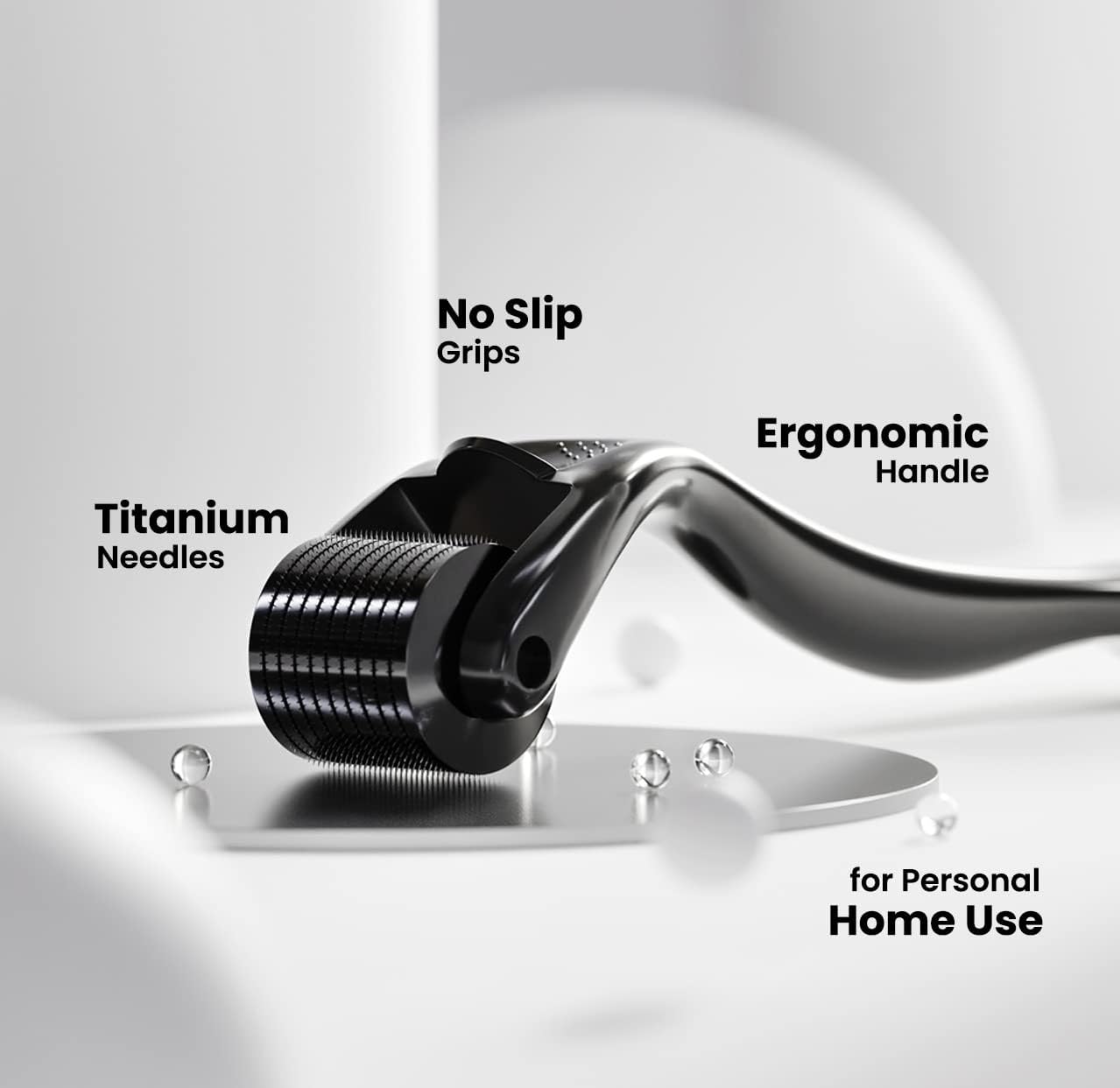 Sweetpea Fx Derma Roller 0.5mm - Microneedle Face Roller for Skin Rejuvenation & Beard Growth | Micro Needling Roller for Women & Men | Derma Stamp for Face & Scalp Care | Perfect for At-Home Skincare & Hair Regrowth Routine