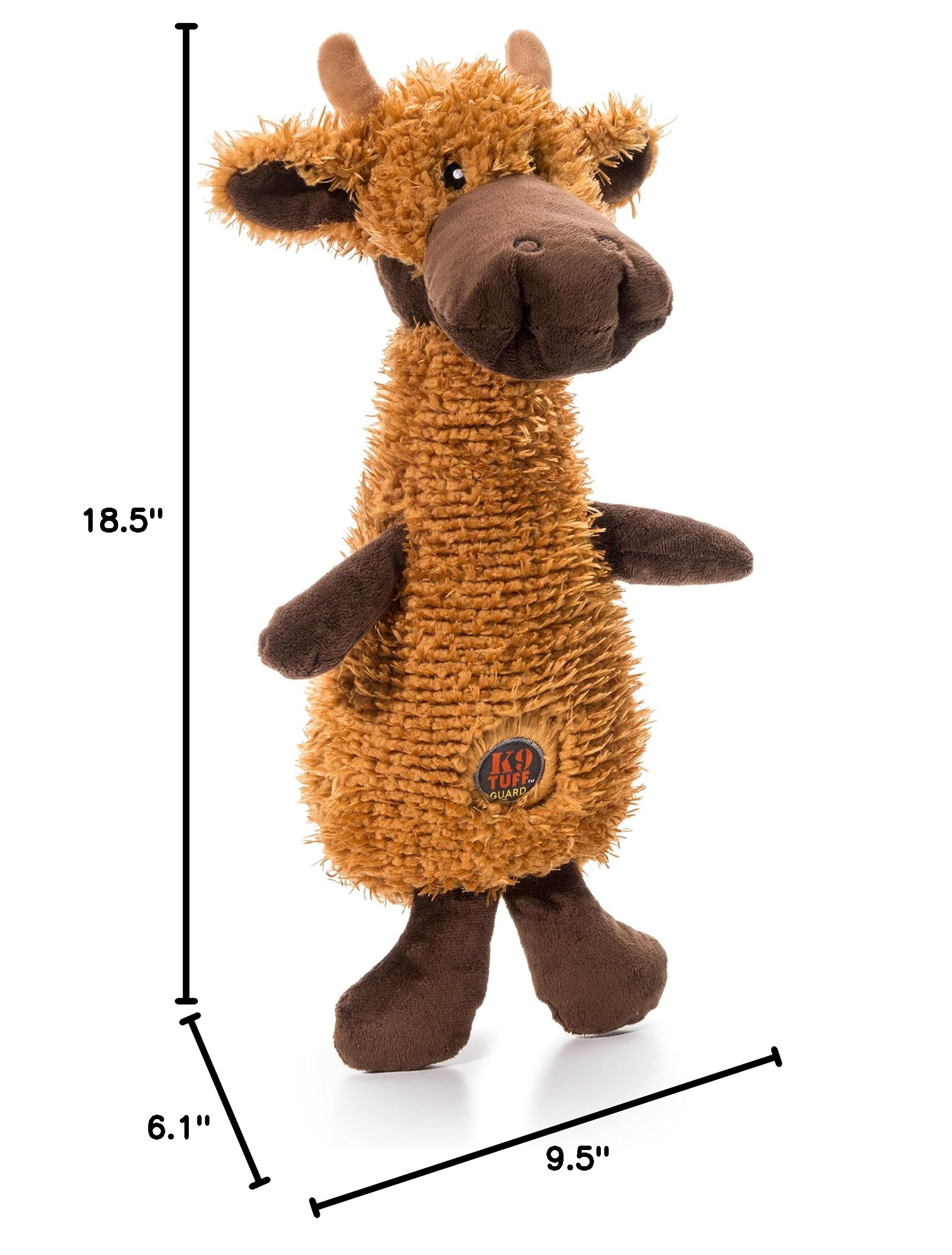 Outward Hound Scruffles Moose Plush Squeaky Dog Toy for Large Dogs - Durable Chew Toy for Aggressive Chewers, Interactive Play & Training - Perfect for Indoor & Outdoor Fun