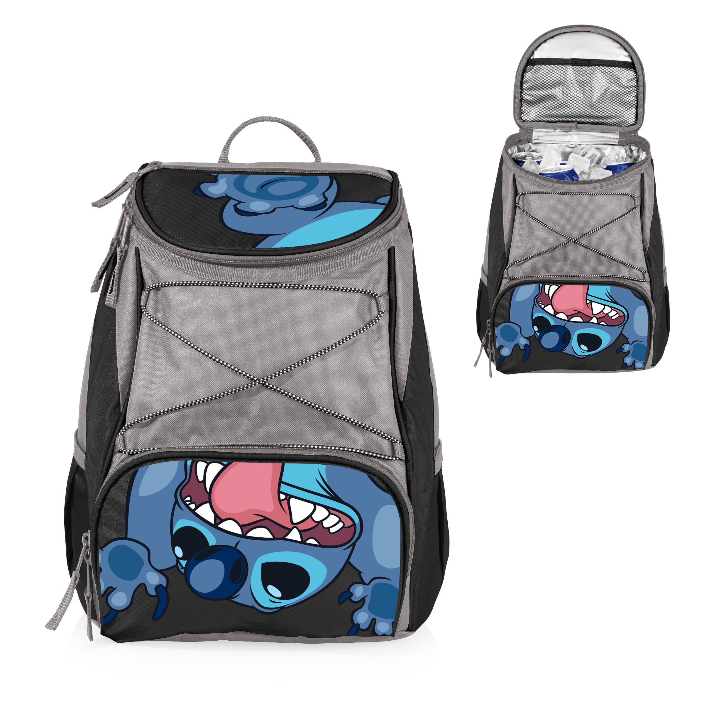 **Disney Lilo & Stitch Insulated Backpack Cooler – Soft Picnic Lunch Bag with Black & Gray Accents – Perfect for Beach, Camping & Outdoor Adventures**