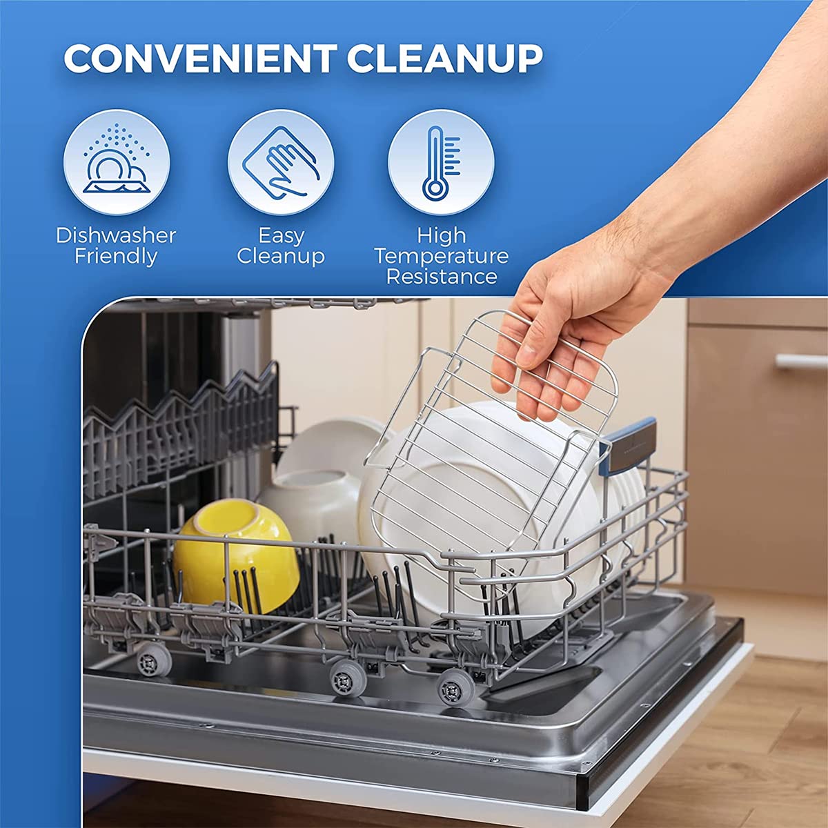 Stainless Steel Air Fryer Rack for Double Basket - Universal Cooking & Grilling Accessory for Air Fryers, Ovens & Microwaves - Perfect for Baking, Roasting & Toasting | Ideal for Healthy Meals, Snacks & Family Cooking