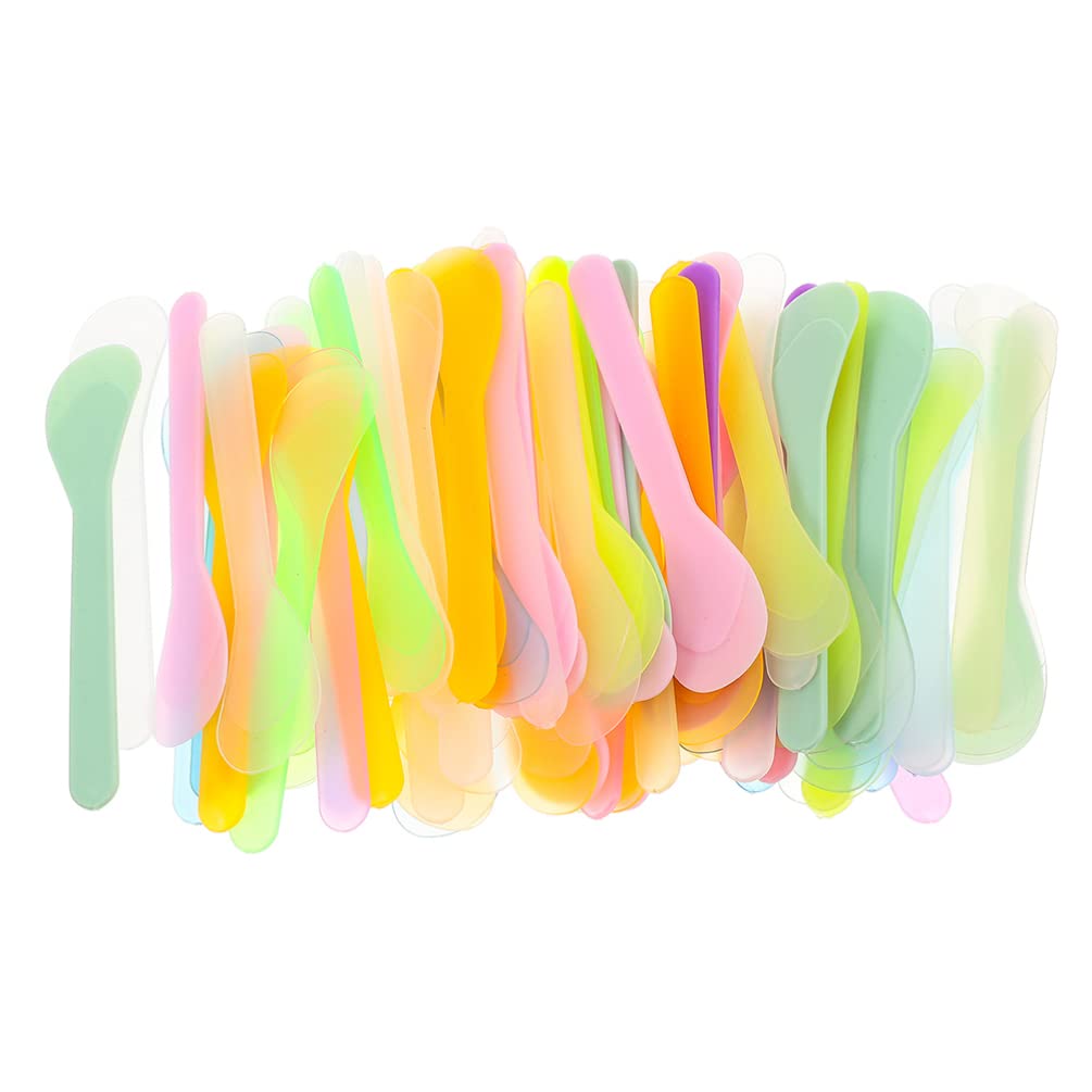 150pcs Disposable Mask Applicator Sticks - Plastic Facial Mask Spoons & Cream Scrapers for Professional Beauty Salon, DIY Skincare, Home Spa - Face Mask Spatulas, Cosmetic Tools, Lotion Applicators
