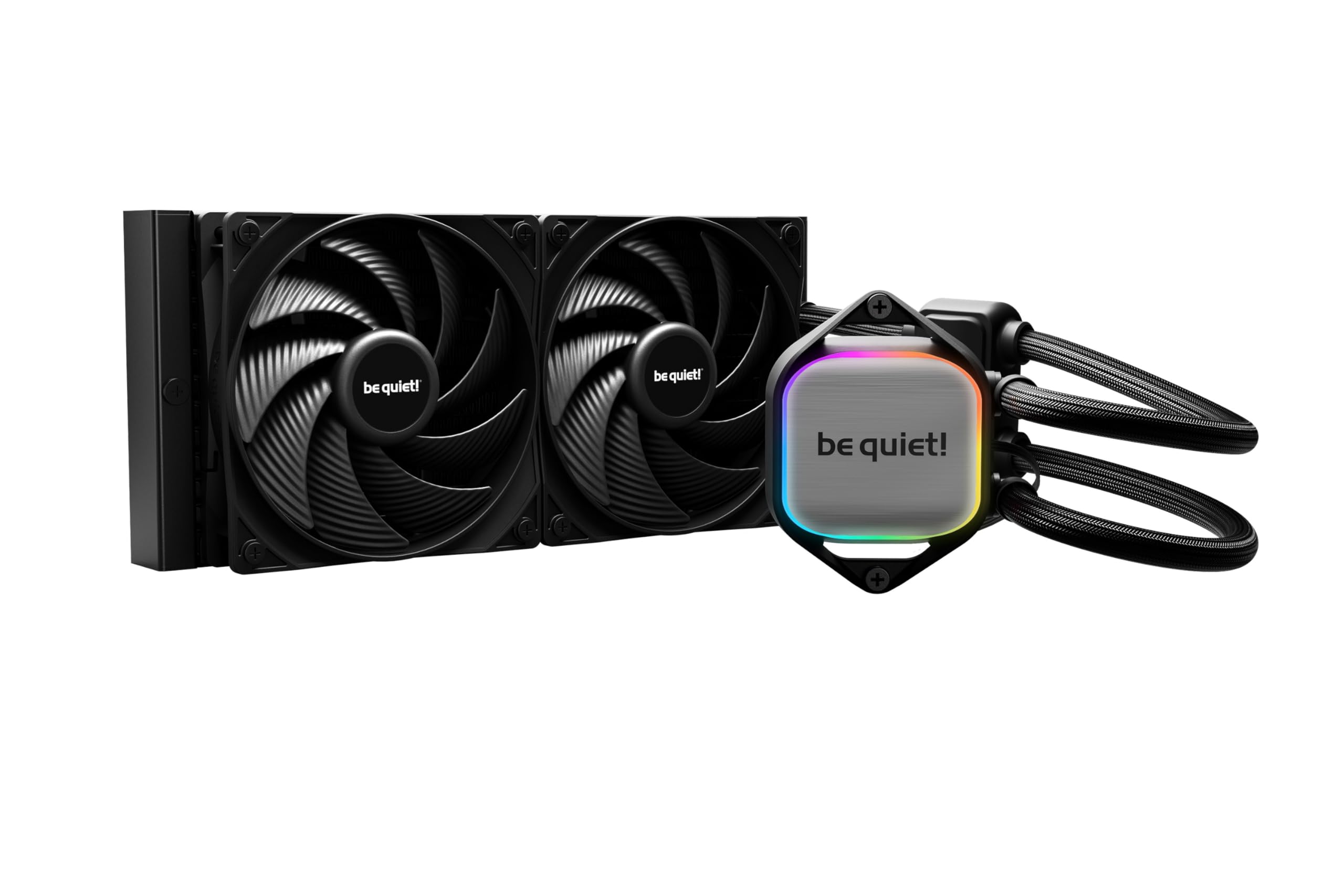 Be Quiet! Pure Loop 2 240mm Liquid CPU Cooler - High Performance Water Cooling System with 2x Pure Wings 3 120mm PWM Fans & Decoupled Pump - Ideal for Gaming PCs, Workstations, and Overclocking Rigs
