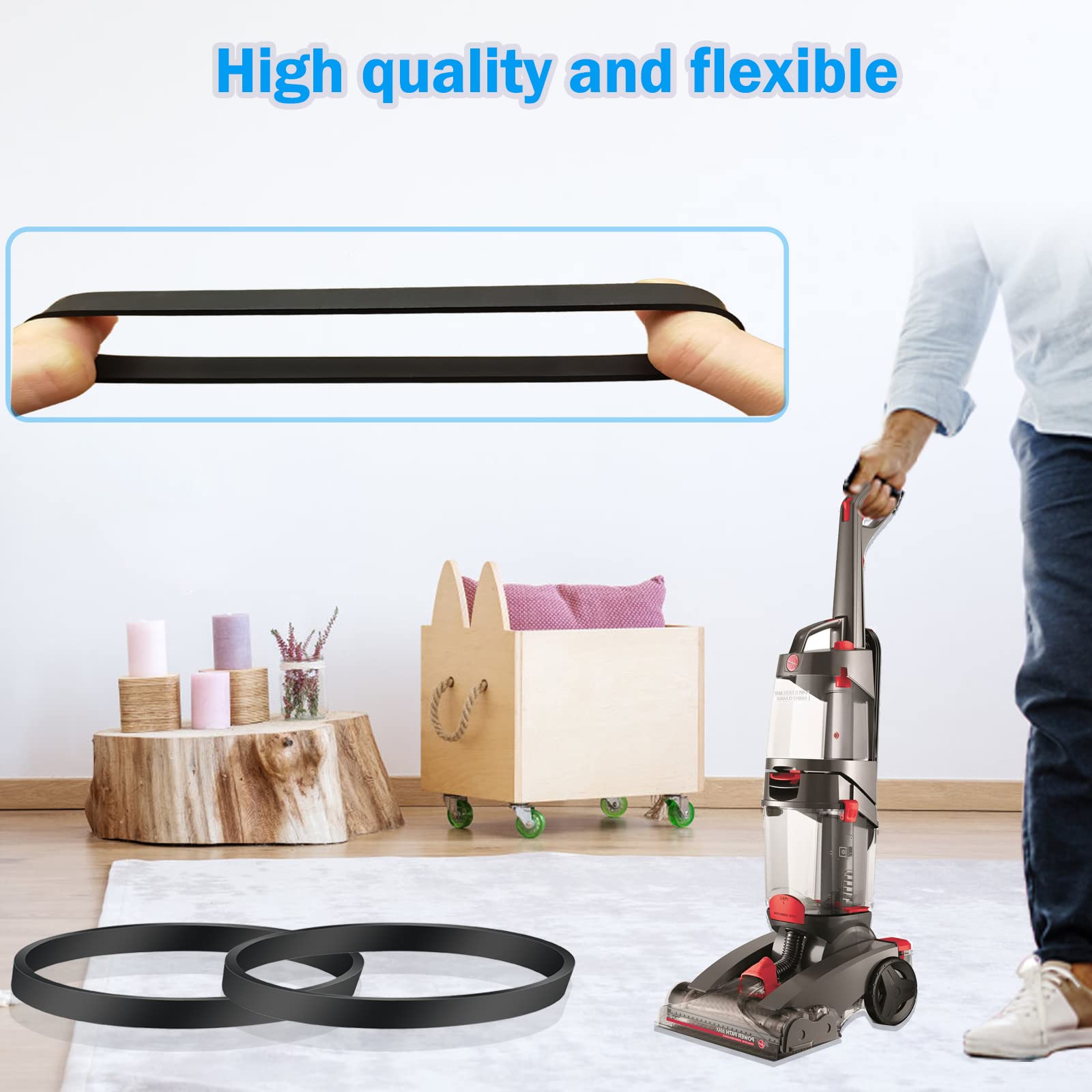 Hoover Dual Power Max Vacuum Cleaner Belt Replacement - Compatible with Models FH51000, FH51001, FH54000, FH51000RM, FH51000NC (Part #440005536) - Durable Vacuum Accessory for Deep Carpet Cleaning & Pet Hair Removal