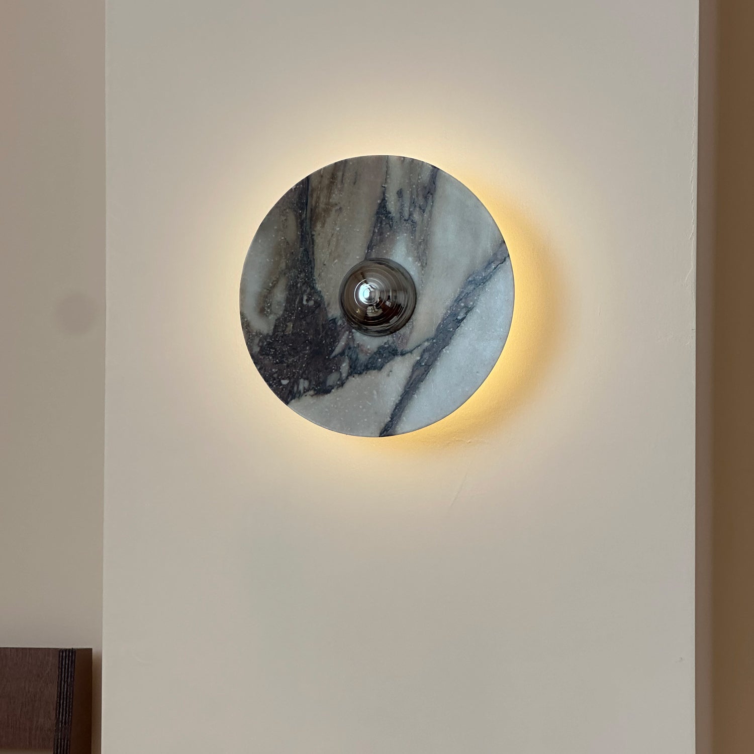 Calacatta Marble Wall Sconce Light - Modern Gold Finish Bathroom Vanity Lighting for Bedroom, Hallway & Living Room Decor