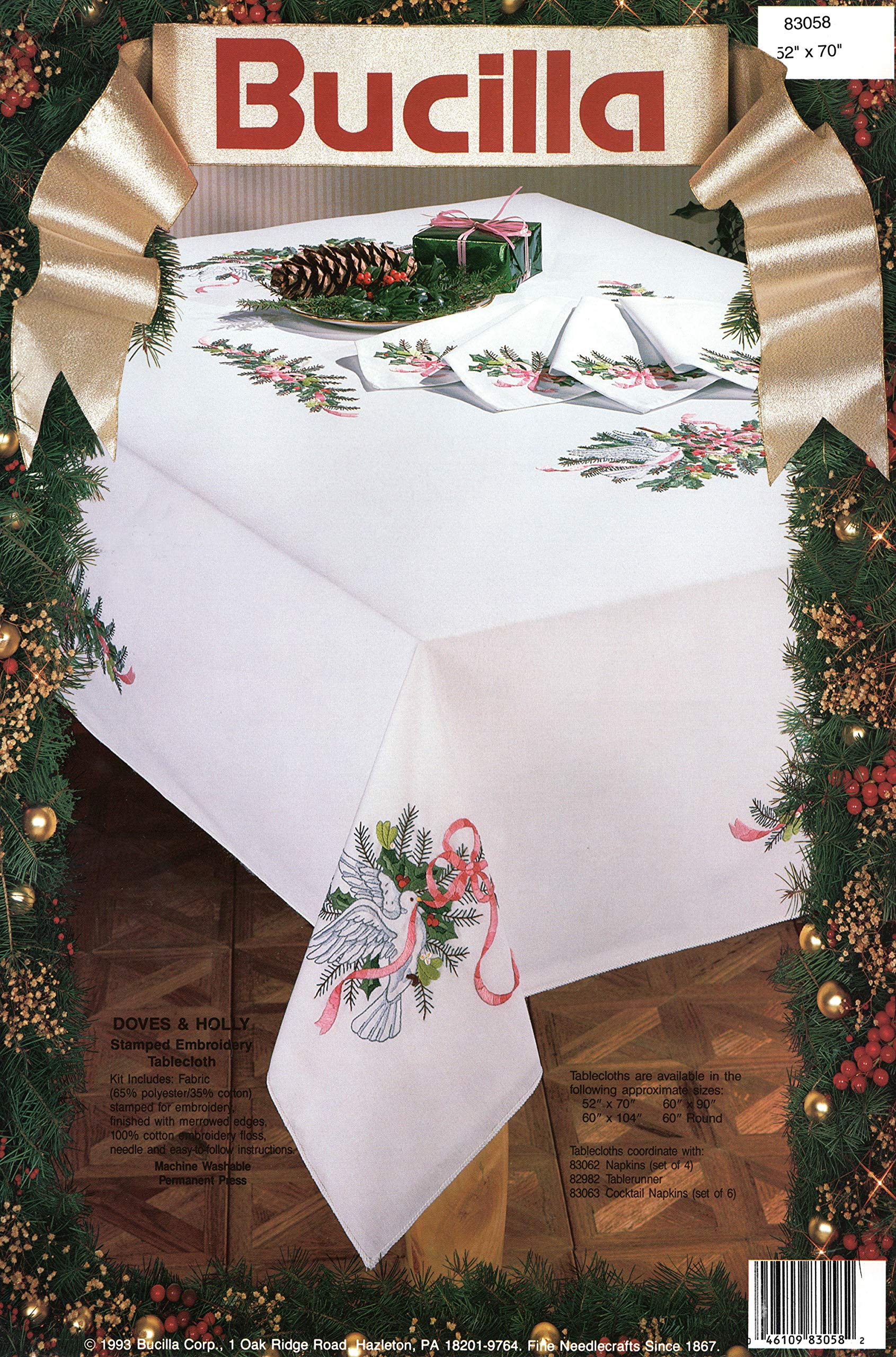Bucilla Doves and Holly 52
