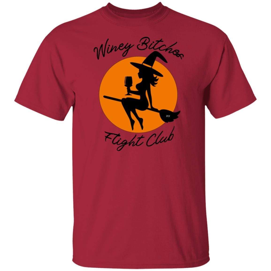 WineyBitches.Co Ultra Soft Cotton T-Shirt - Winey Bitches Flight Club Graphic Tee for Women | Perfect for Casual Wear, Girls Night Out & Wine Tasting Events