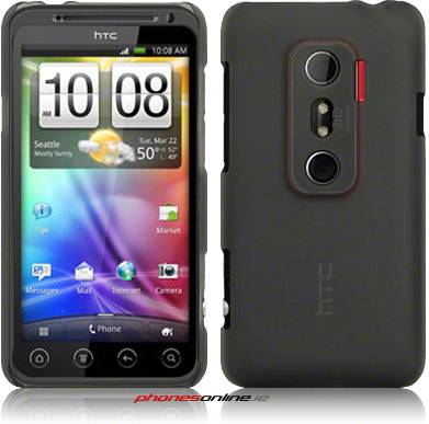 HTC Evo 3D Frosted Hard Gel Back Cover Case - Anti-Slip Matte Black Phone Cover for HTC Evo 3D | Perfect for Daily Use, Work & Outdoor Protection