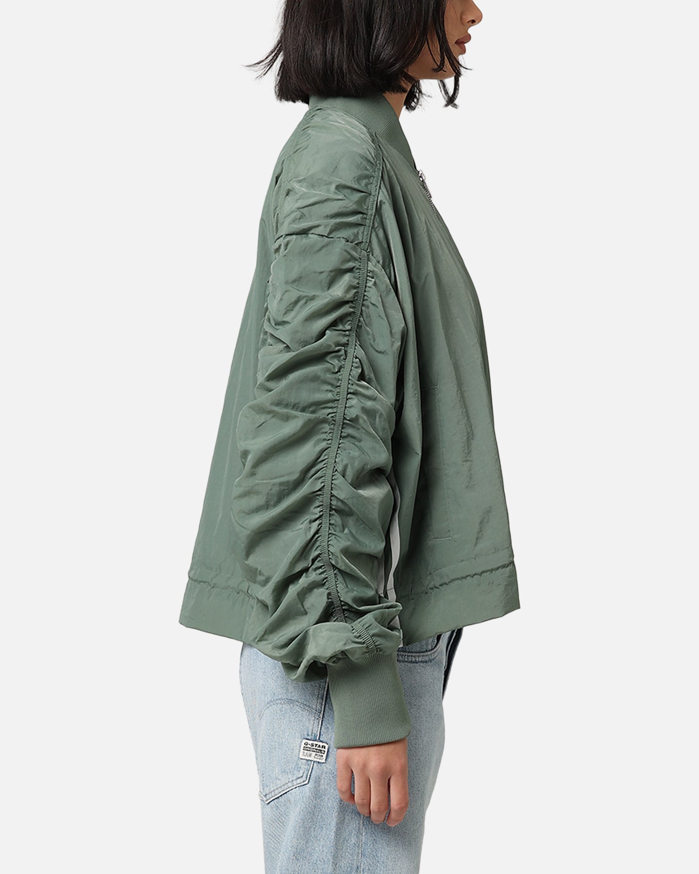 Adidas Women's Lightweight Bomber Jacket - Trace Green | Water-Resistant Windbreaker for Running, Travel & Outdoor Activities