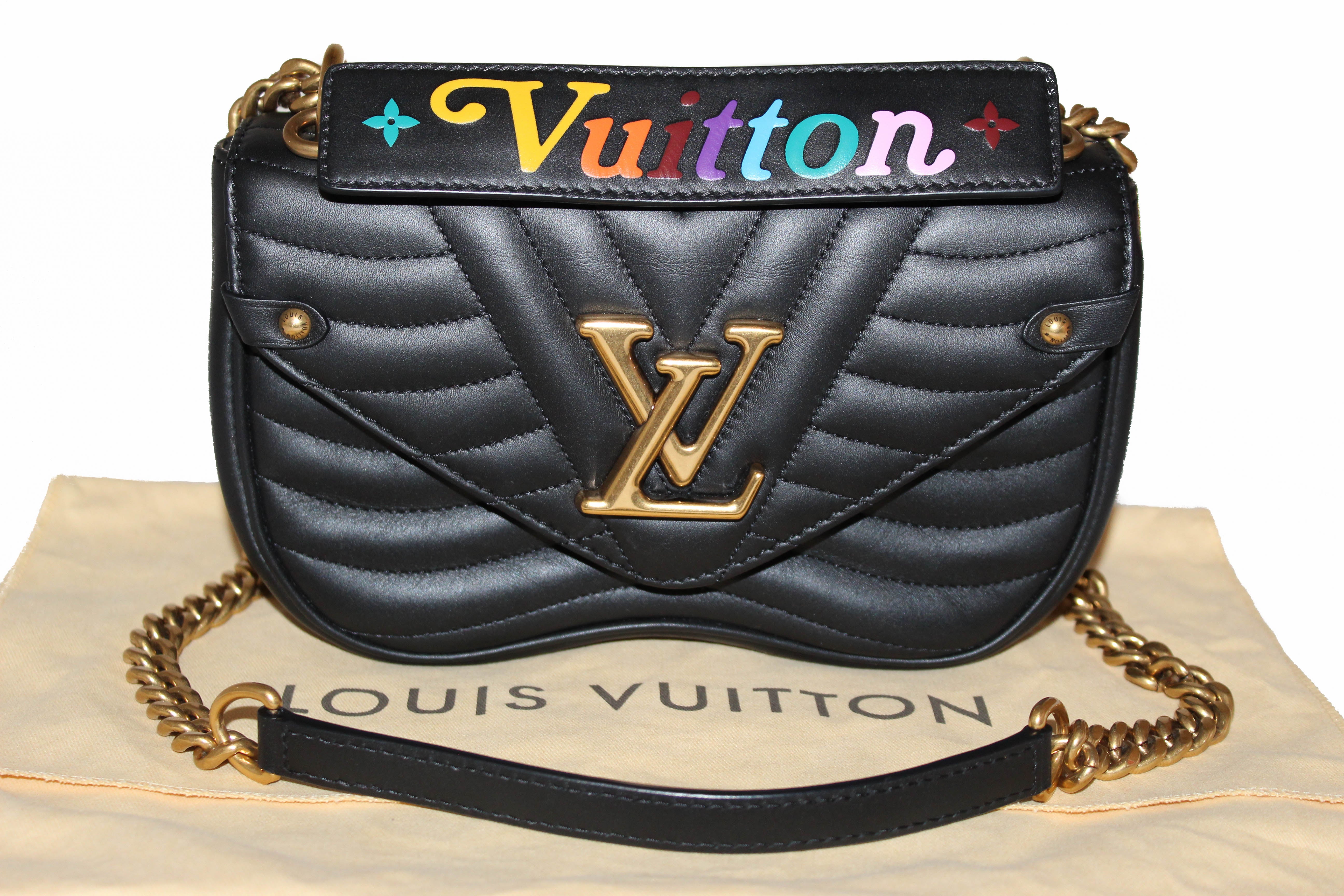 Authentic Louis Vuitton Black New Wave Chain PM Crossbody Bag - Luxury Handbag for Women, Perfect for Date Night, Parties & Travel Accessories