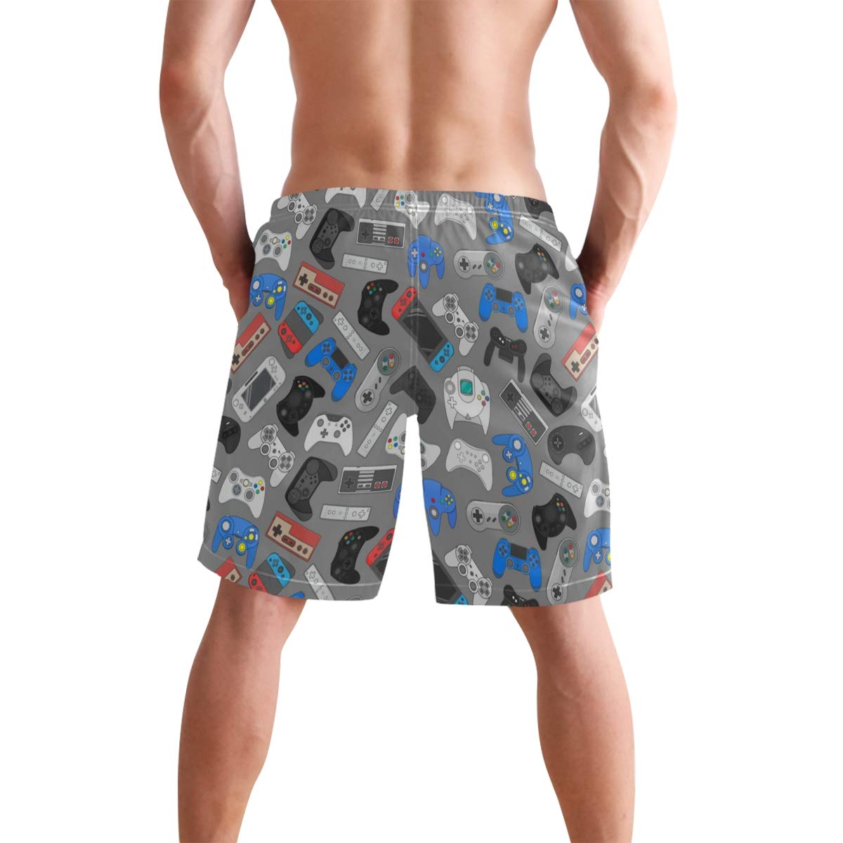 **Men's Quick Dry Swim Trunks - Lightweight Board Shorts with Drawstring for Swimming, Surfing & Beach Activities**