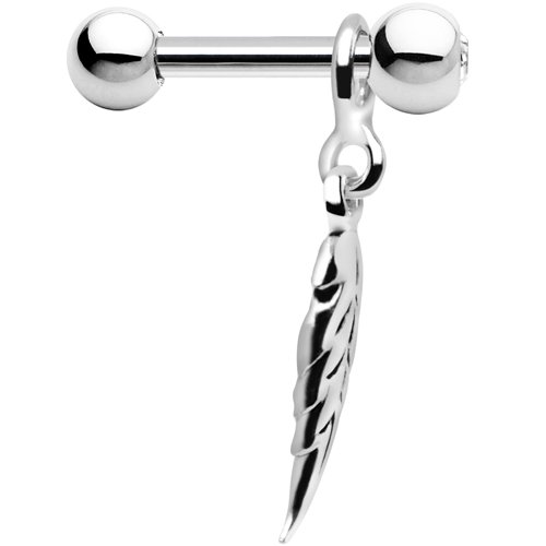 925 Sterling Silver Falling Feather Dangle Earrings for Cartilage - Boho Chic Body Jewelry for Women - Perfect for Parties, Festivals & Everyday Wear