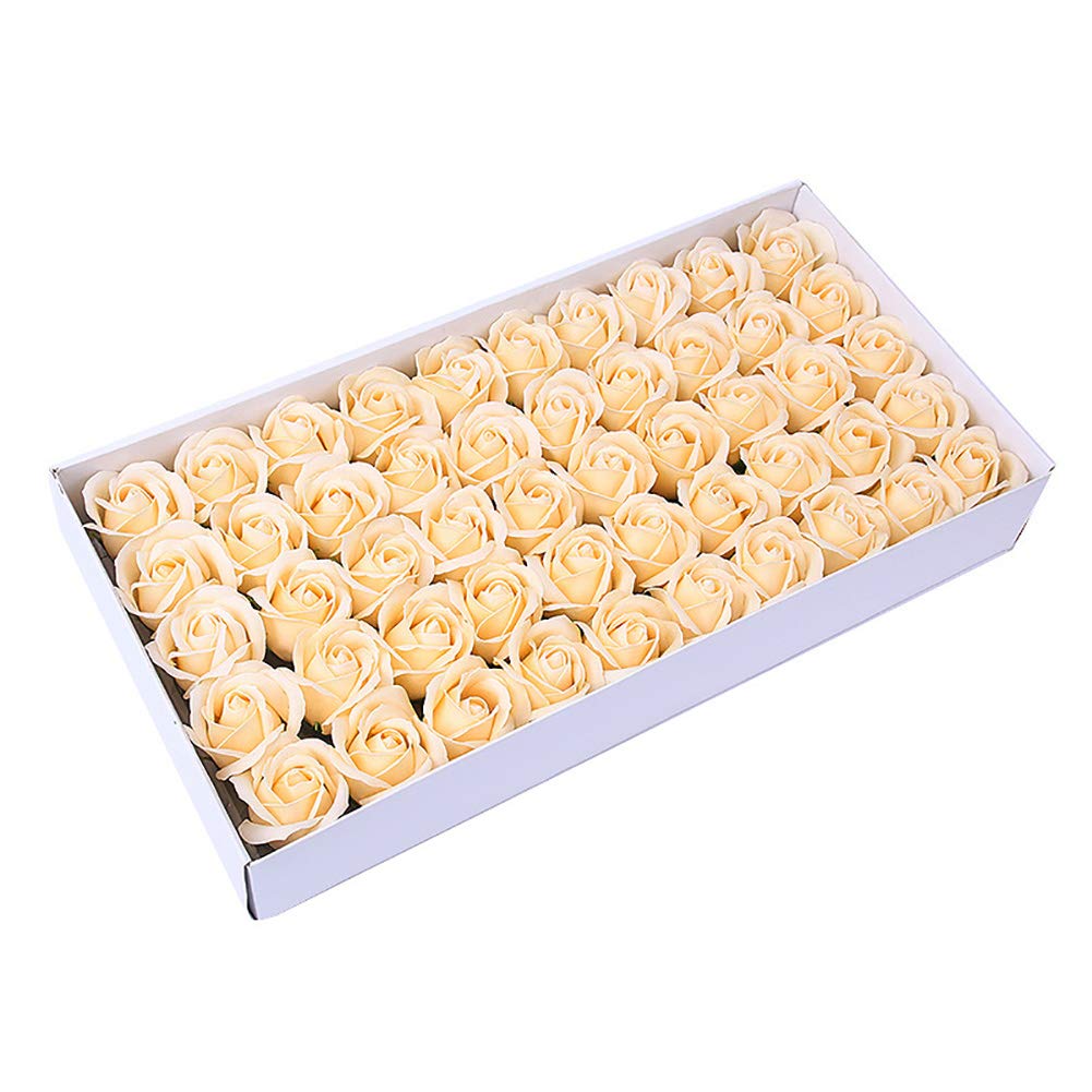 50PCS Scented Soap Rose Flowers with Flora Fragrance - Essential Oil Handmade Soap for Anniversary, Birthday, Wedding & Valentine's Day Gifts - Perfect for Romantic Decor, Bathroom Luxury & Thoughtful Present Box