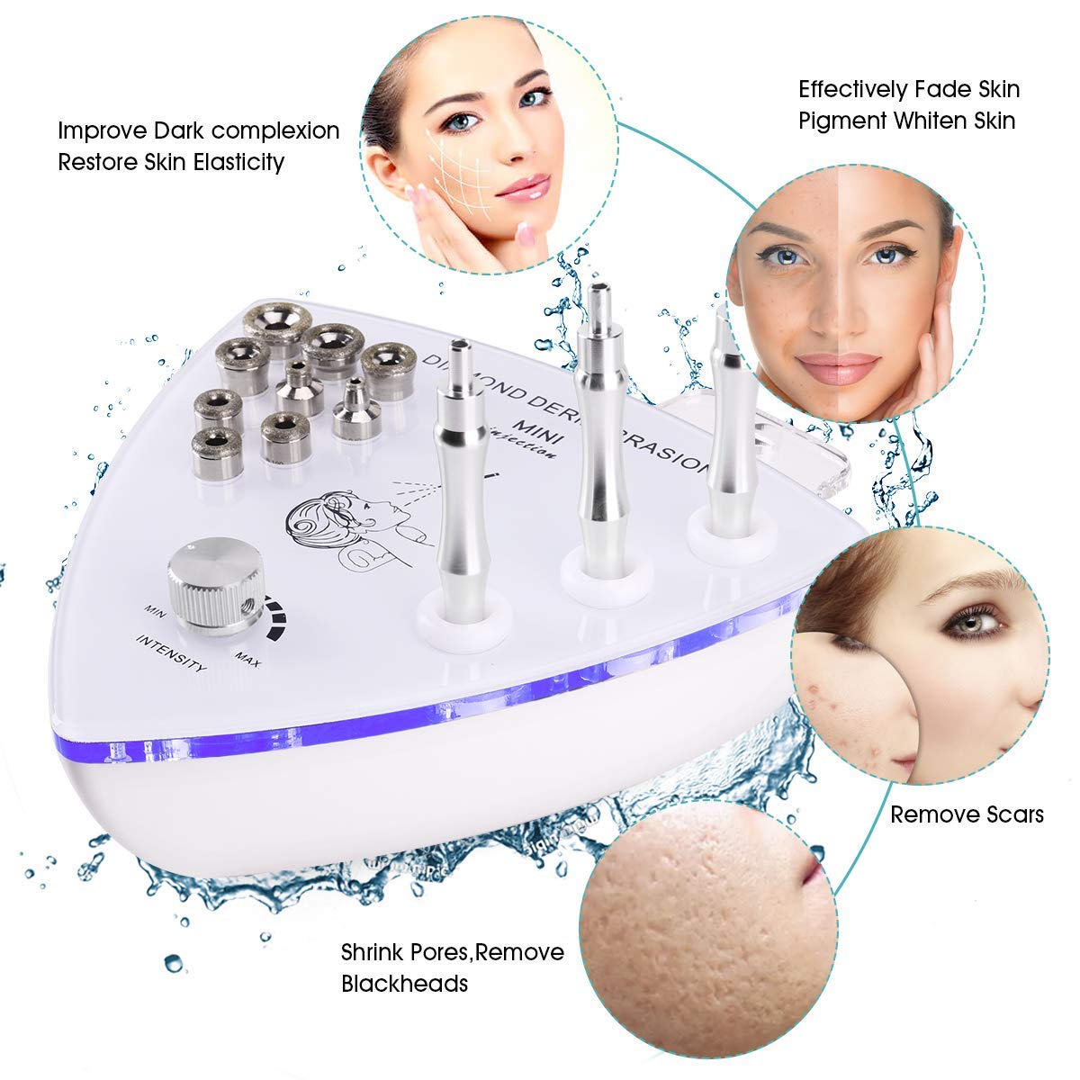 Premium Diamond Facial Machine & Rejuvenating Face Mask for Glowing Skin - At-Home Spa & Professional Skincare Treatment